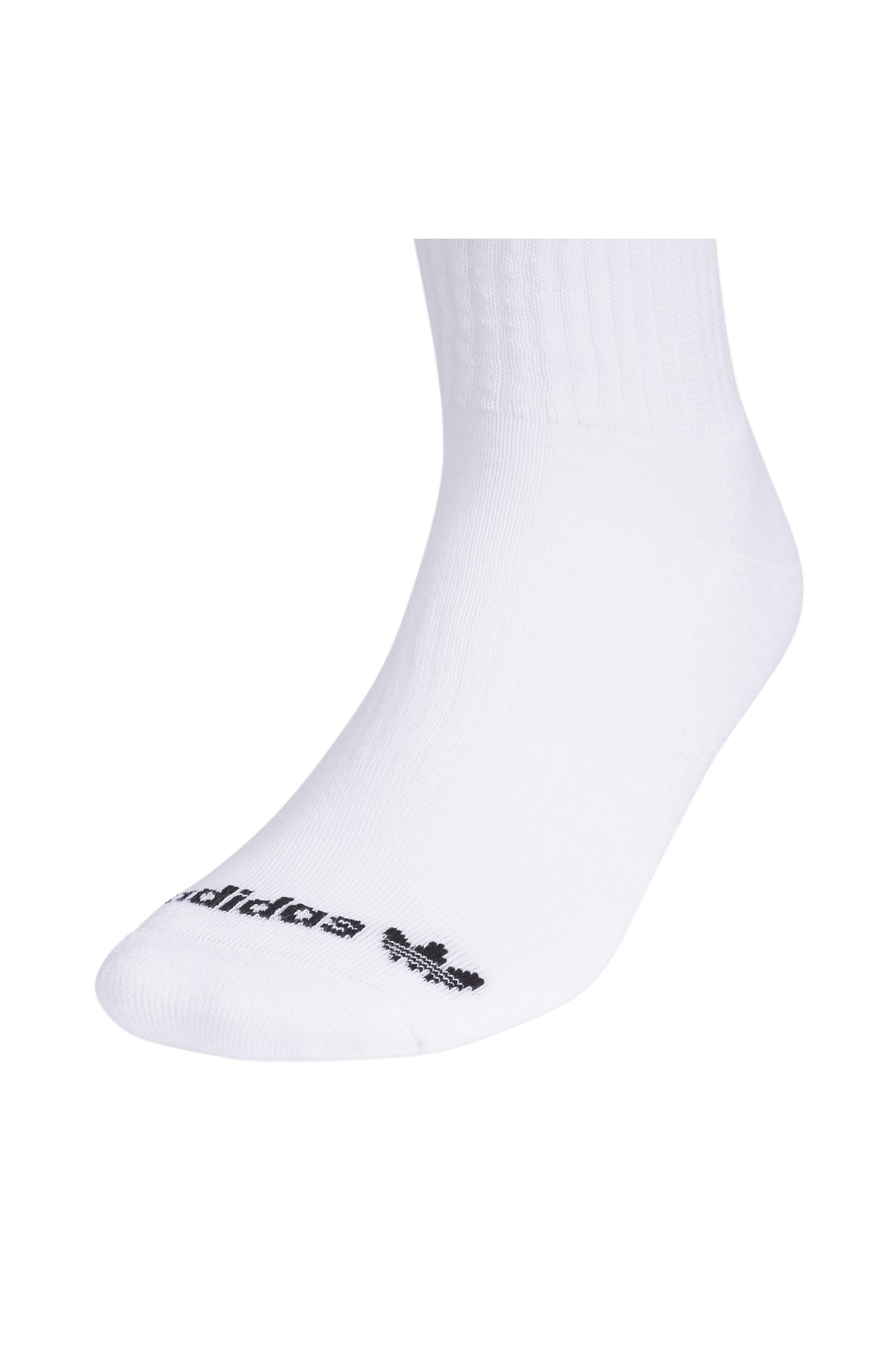 adidas Originals Trefoil 3-Pack Crew Socks in White/Black/Wonder White at Nordstrom - 4
