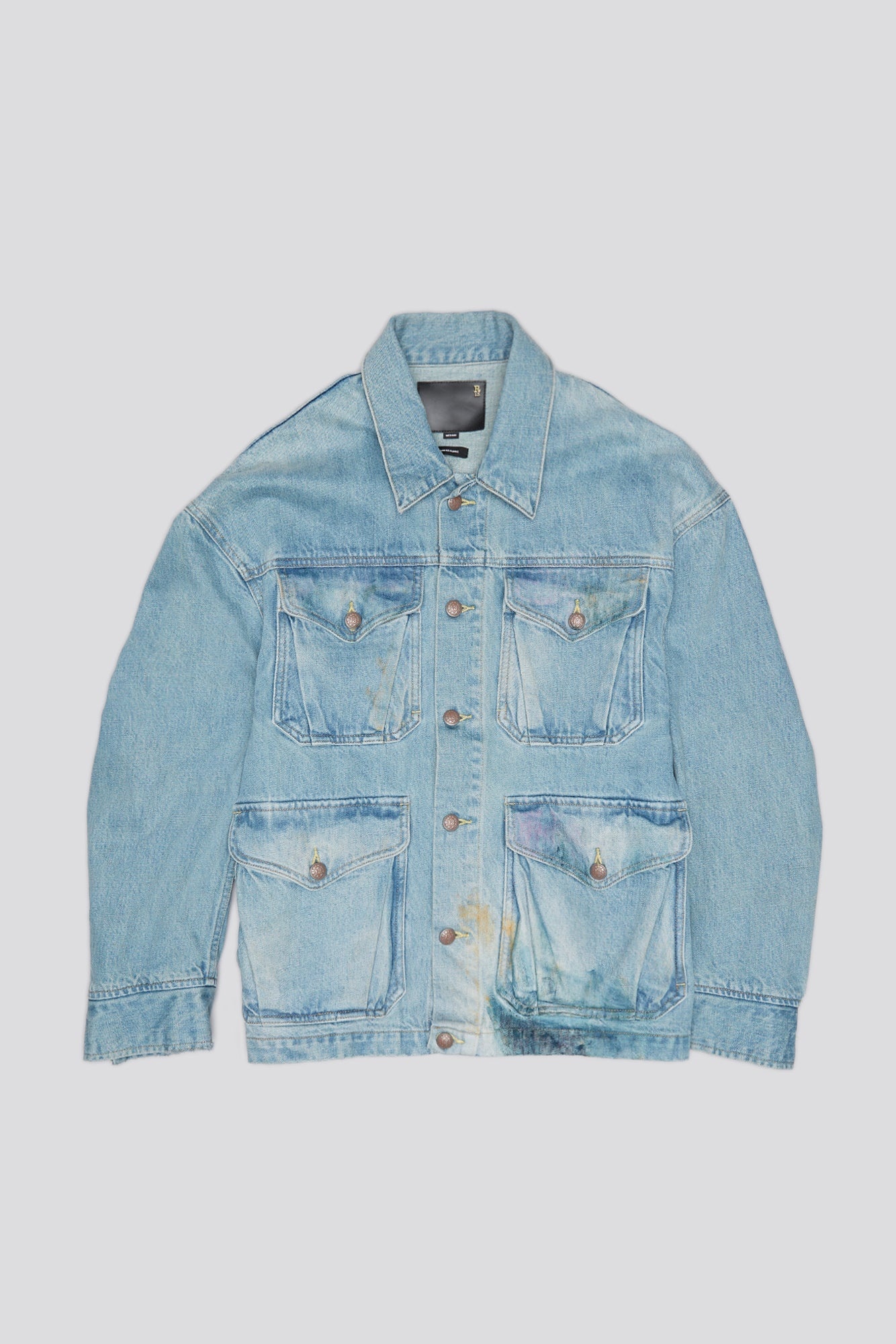 OVERSIZED TRUCKER PARKA - WARREN BLUE - 1