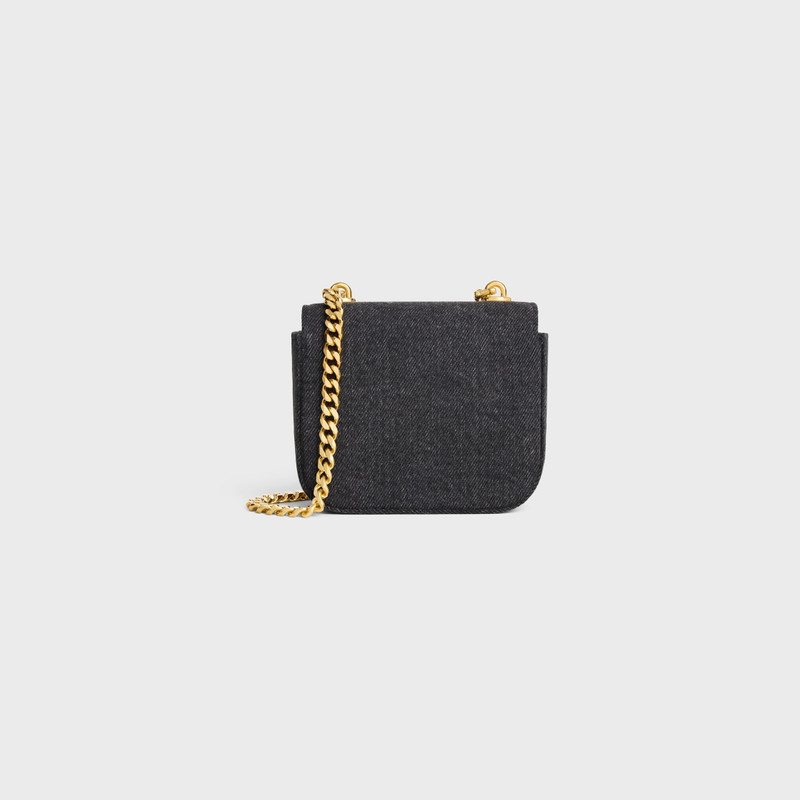 MINI CHAIN CLAUDE IN Denim & Calfskin 3