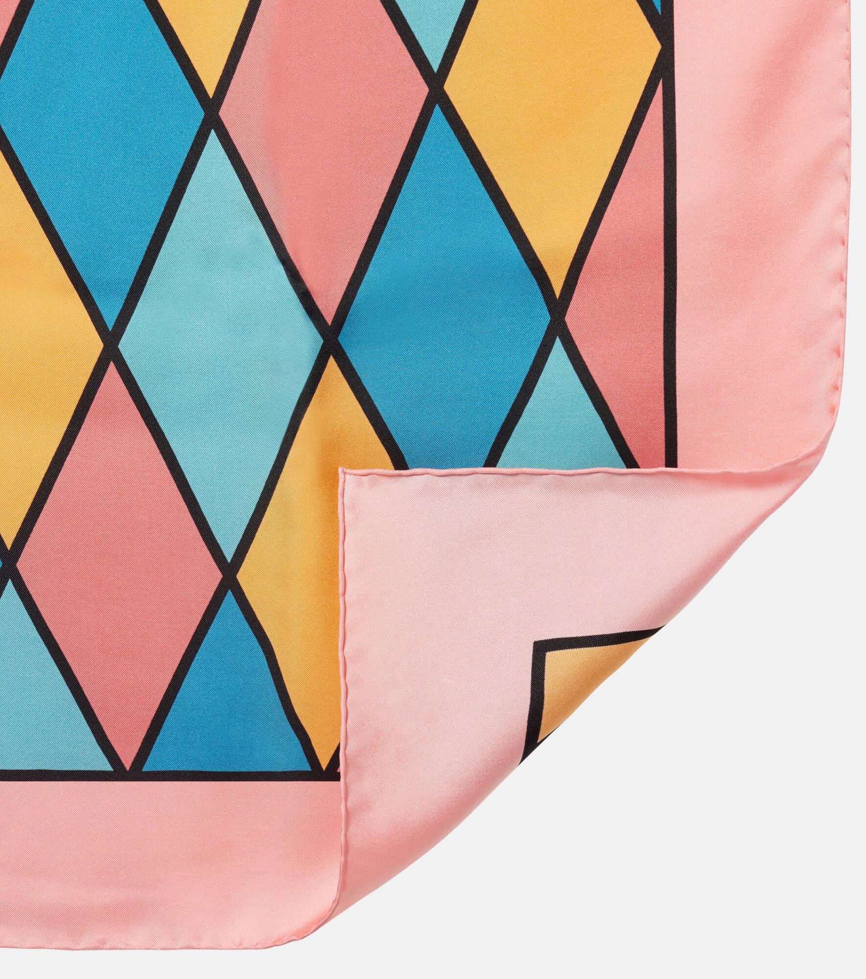 Rhombelle checked silk scarf - 5