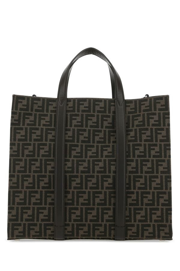 Fendi Men Embroidered Canvas Shopping Bag - 1