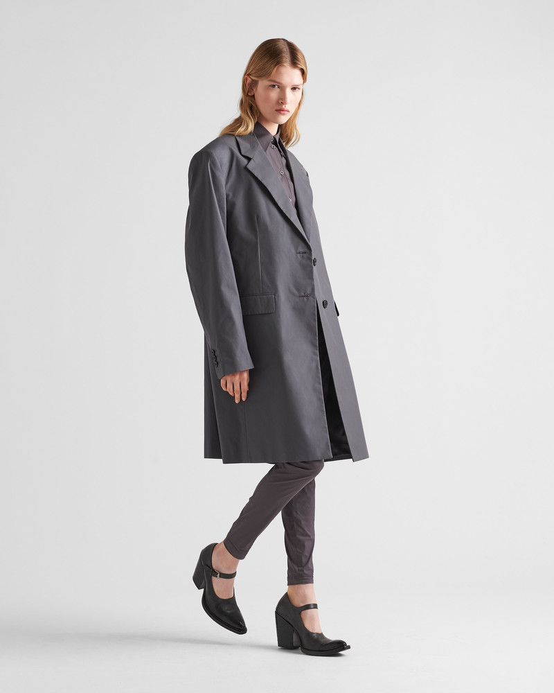 Prada Single-breasted Panama cotton coat outlook
