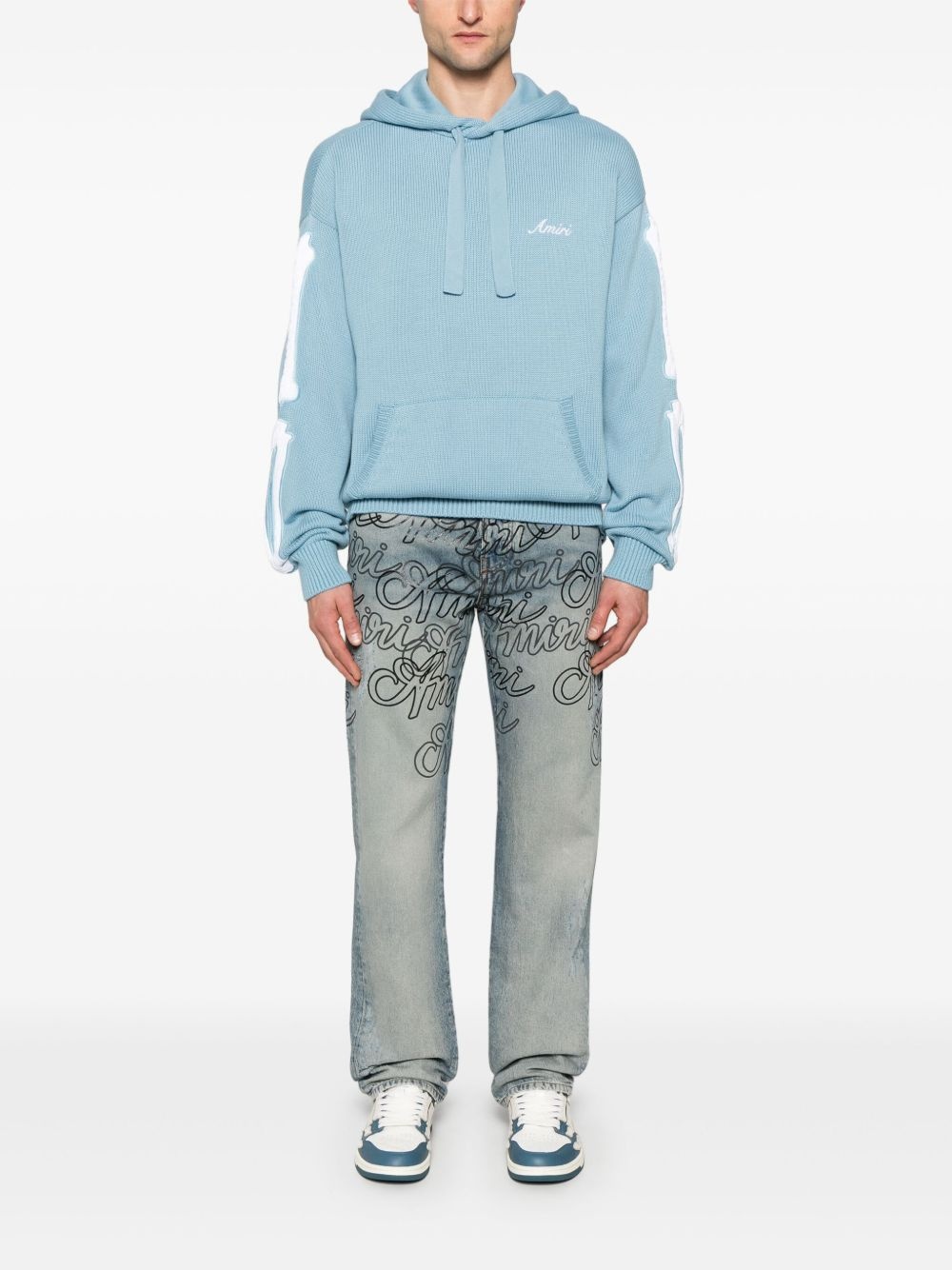 script-print jeans - 2
