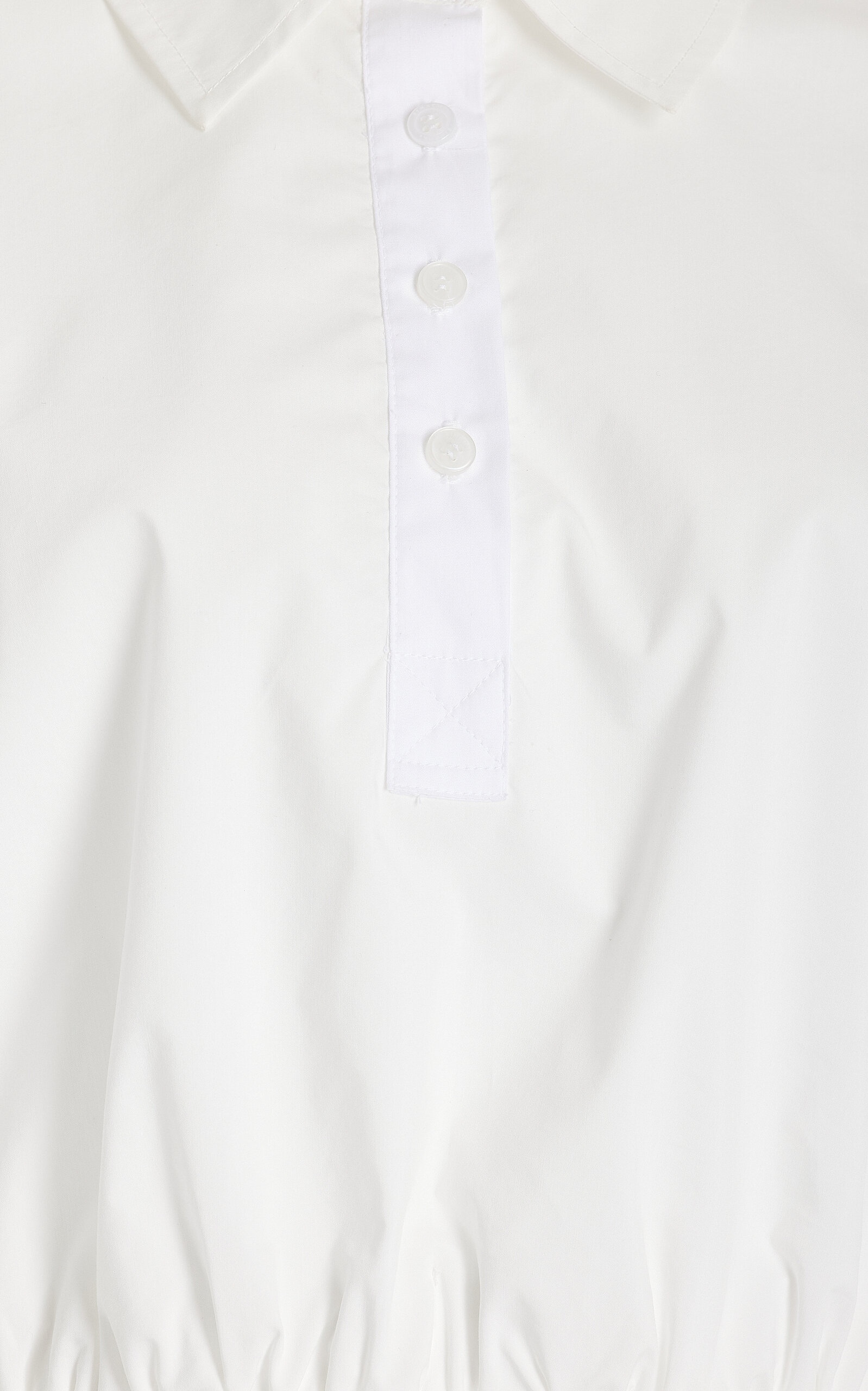 Nicky Cropped Cotton Poplin Shirt white - 3