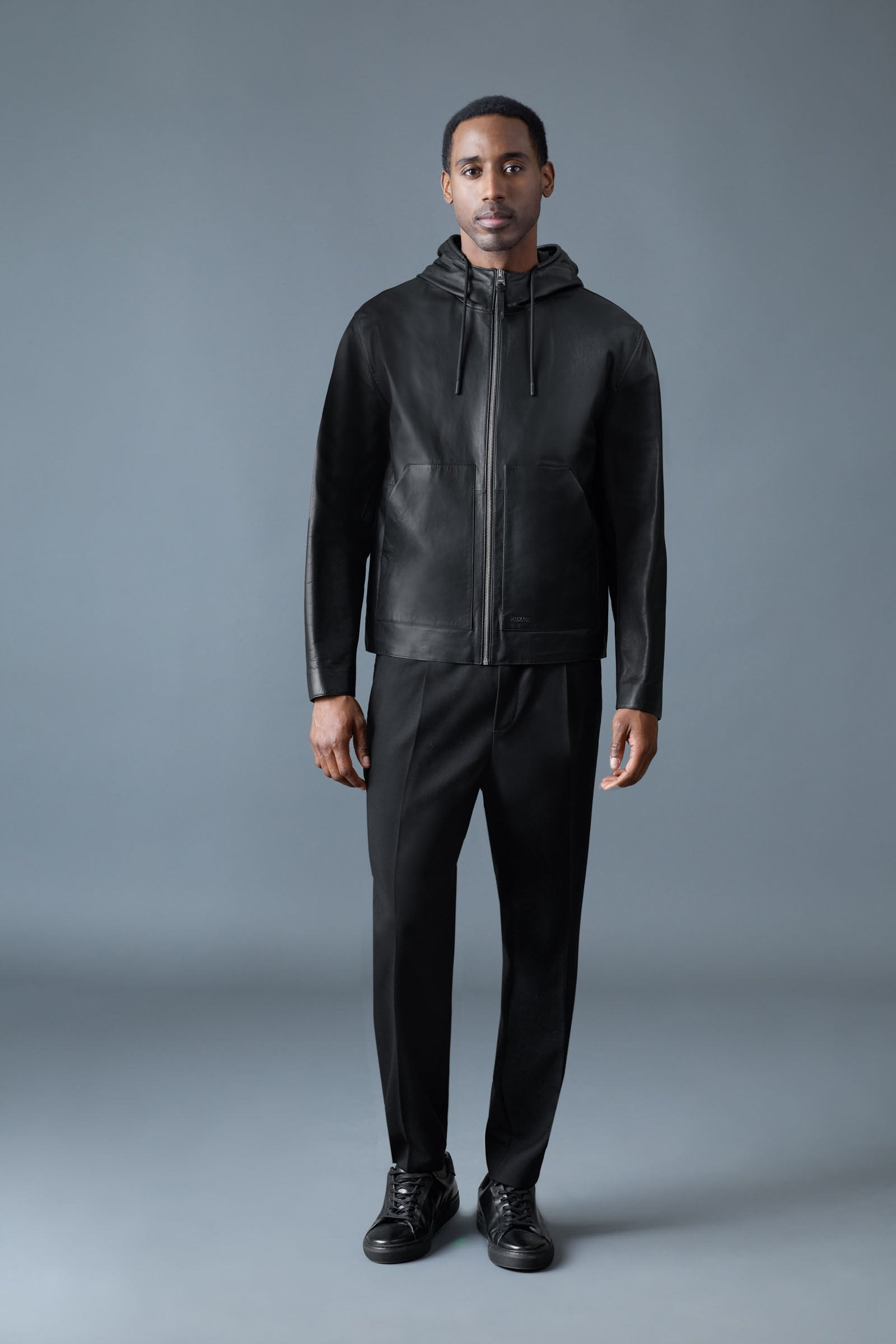 IVAN Leather Hooded Jacket - 2