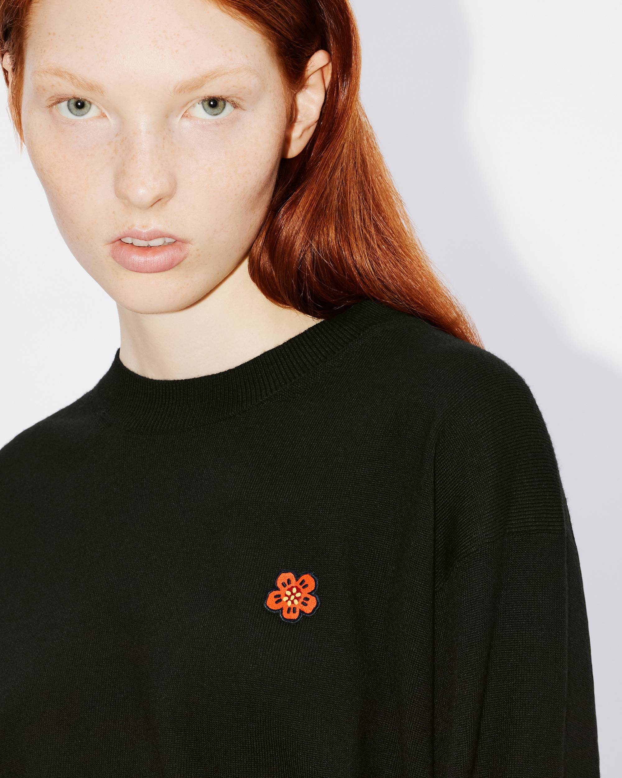 'Boke Flower Crest' embroidered jumper - 6