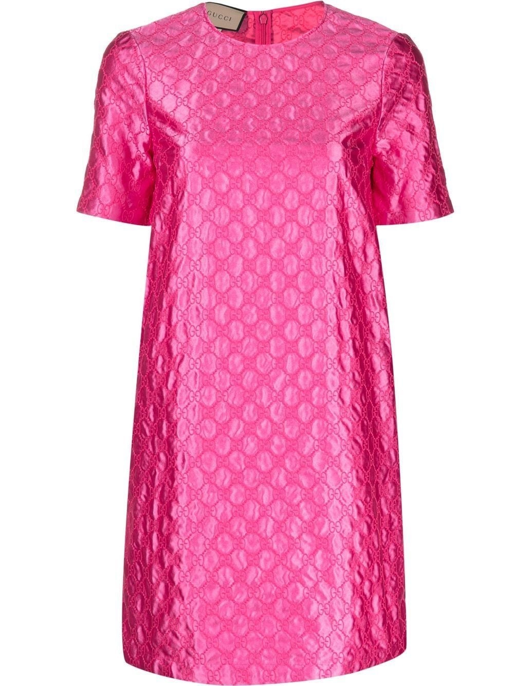 GG-embroidered monogram shift dress - 1