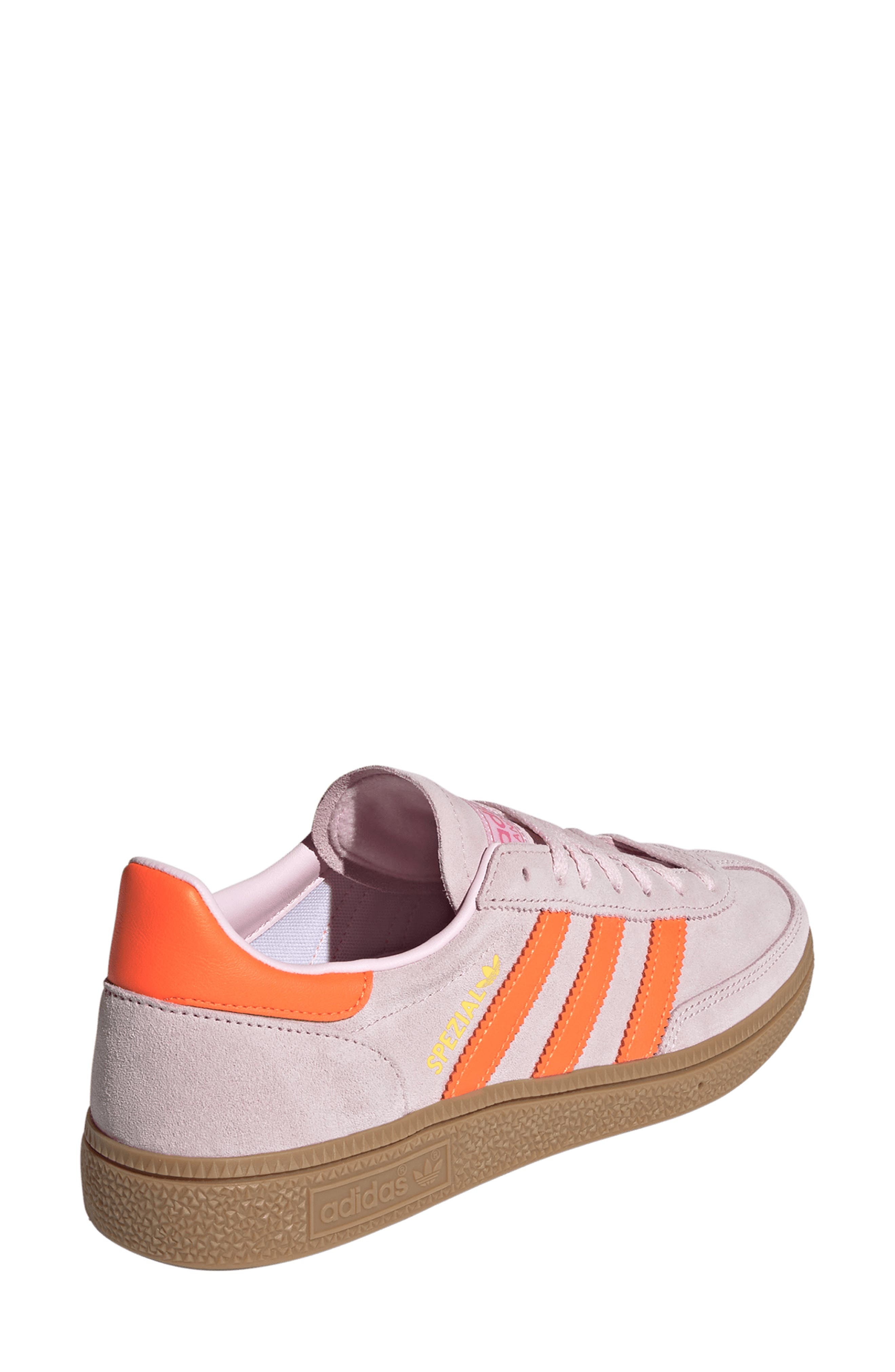 adidas Handball Spezial Sneaker in Clear Pink/Solar Orange/Gum at Nordstrom - 2