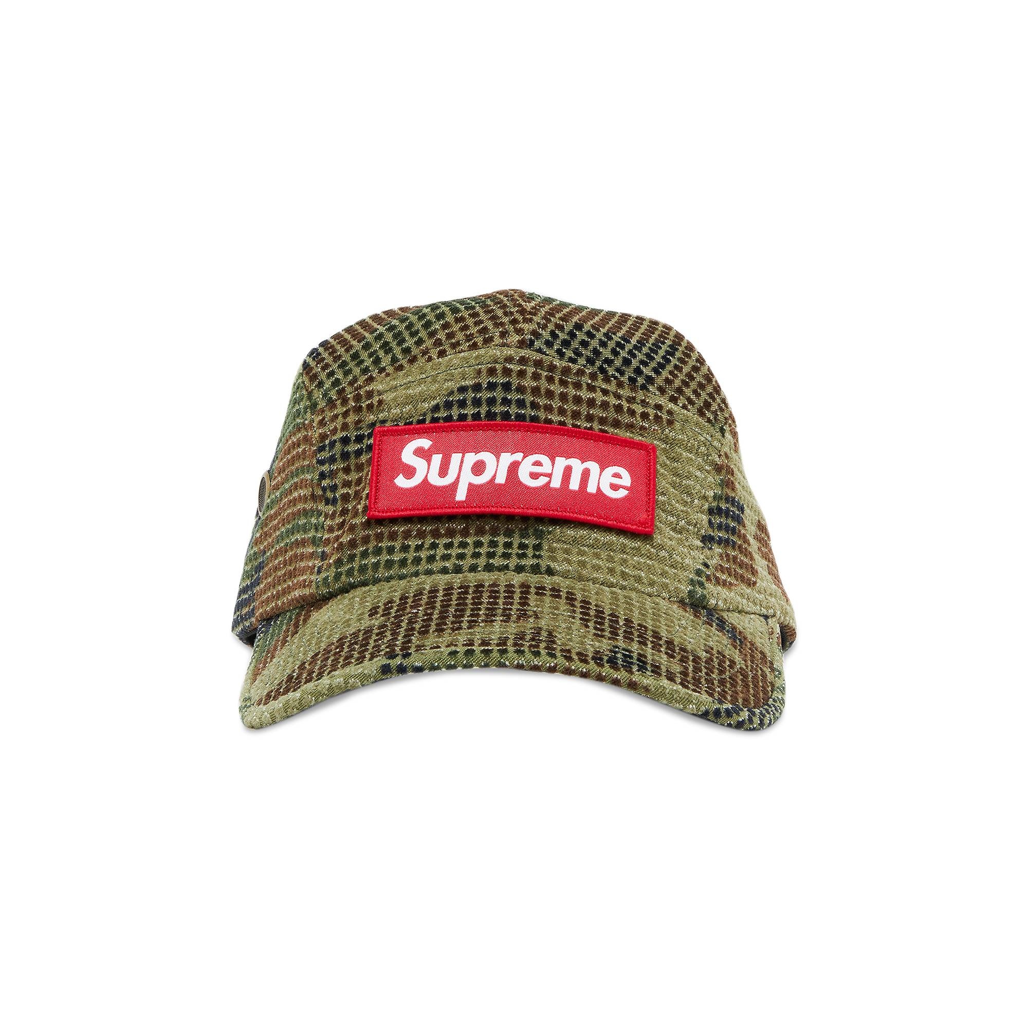 Supreme Camo Grid Velvet Camp Cap 'Woodland Camo' - 1