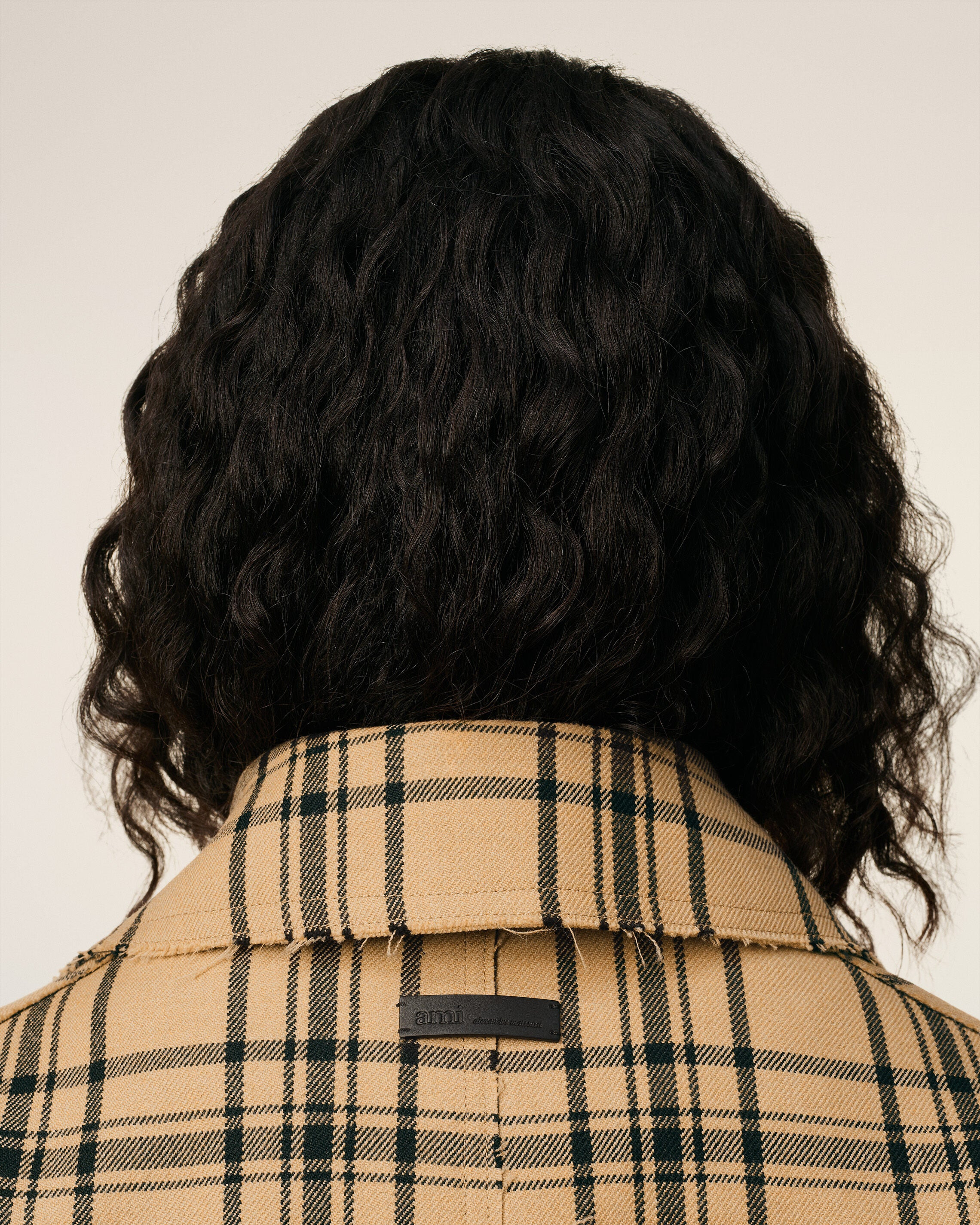 BROWN WOOL CHECKED BELTED MAC - 4