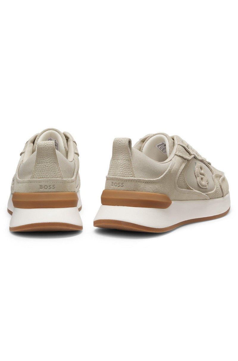 BOSS SUEDE SNEAKERS WITH DOUBLE B MONOGRAM outlook
