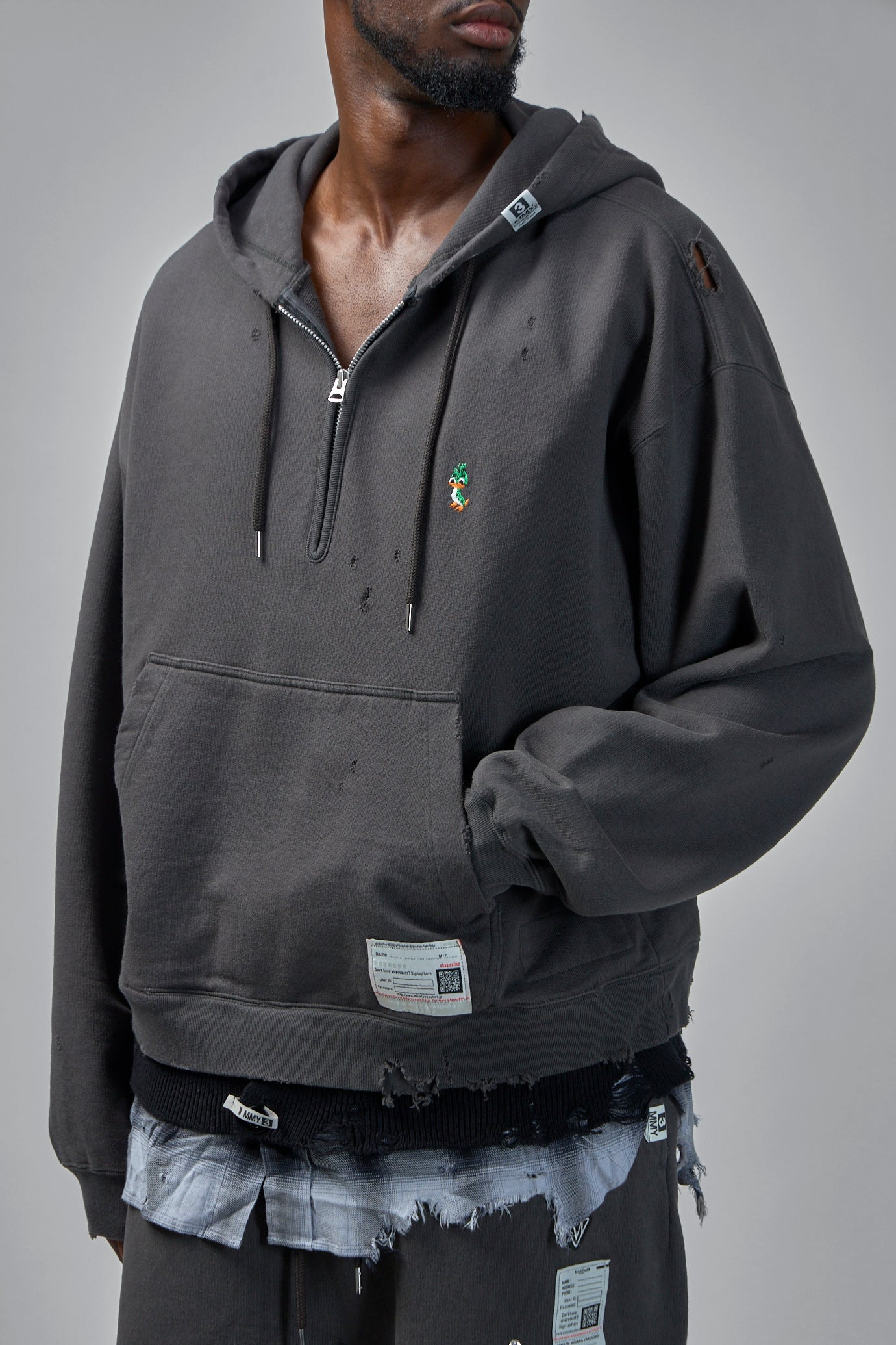Triple Layered Half-Zip Hoodie - 5