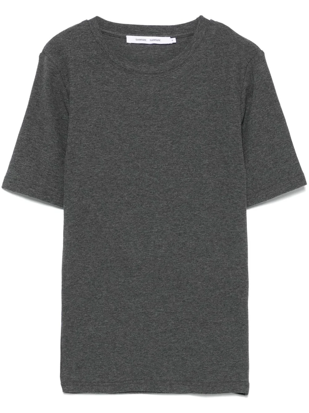 fine ribbbed T-shirt - 1