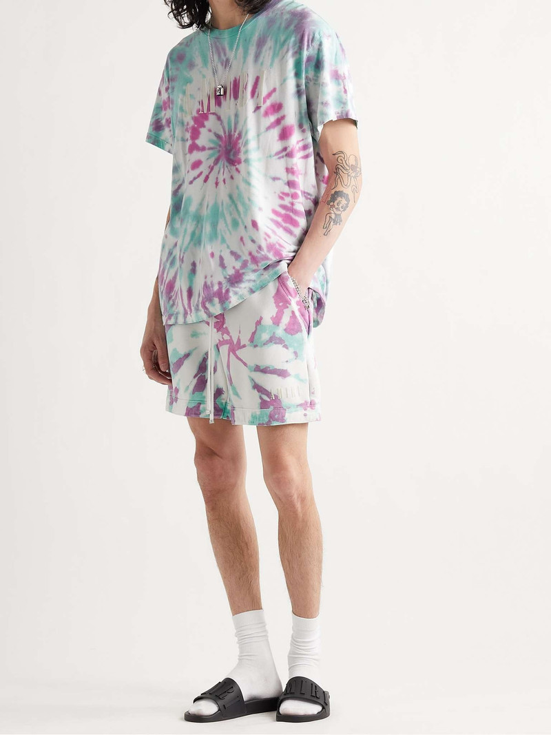 AMIRI Tie-Dyed Loopback Cotton-Jersey Drawstring Shorts outlook