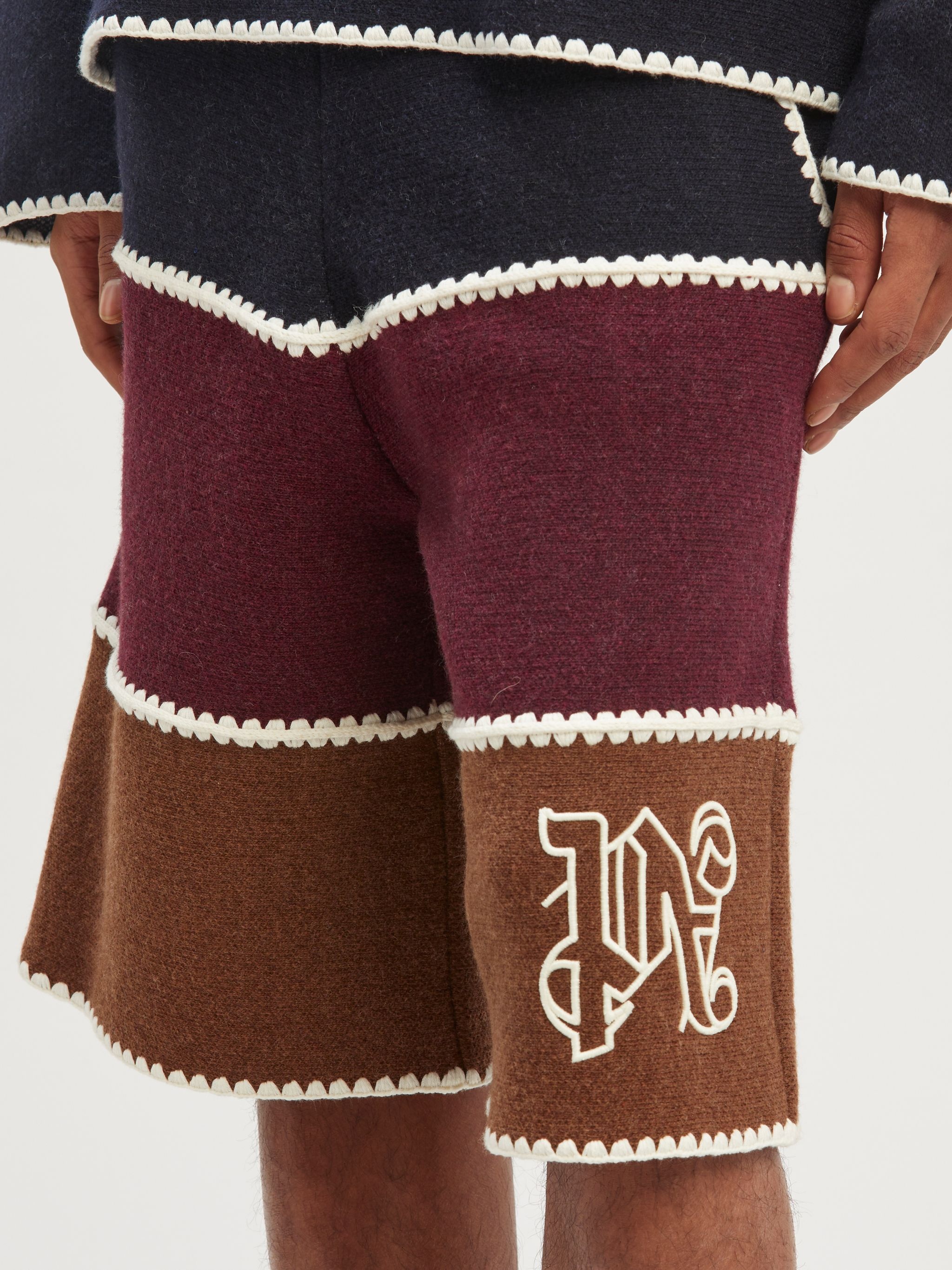 Monogram Striped Knit Shorts - 6