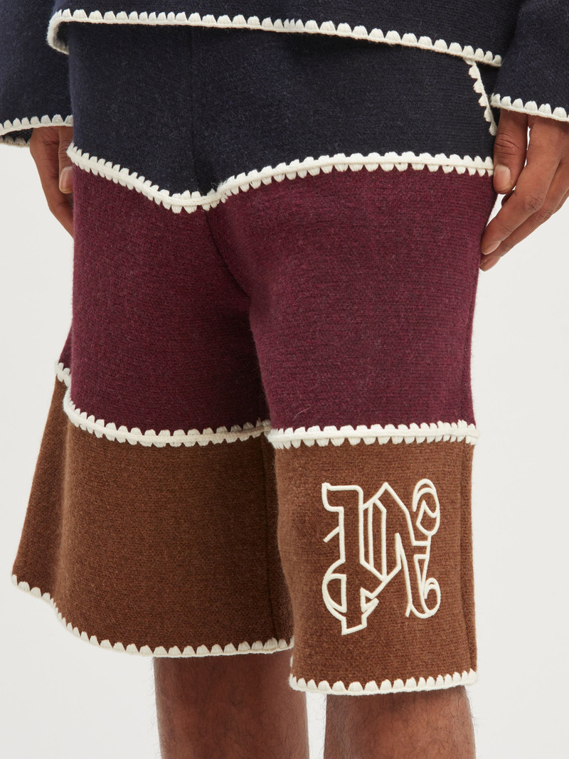 Monogram Striped Knit Shorts 6