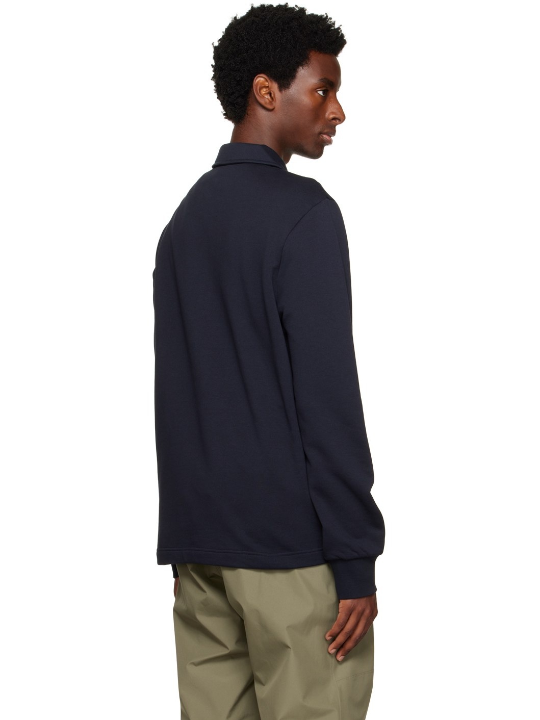 Navy Spread Collar Polo - 3