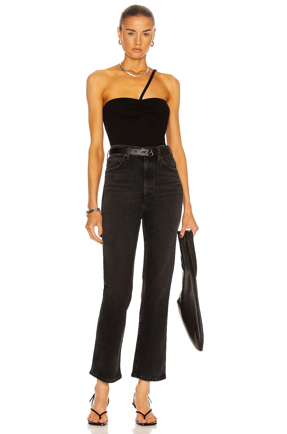 Pinch Waist High Rise Kick Flare - 4