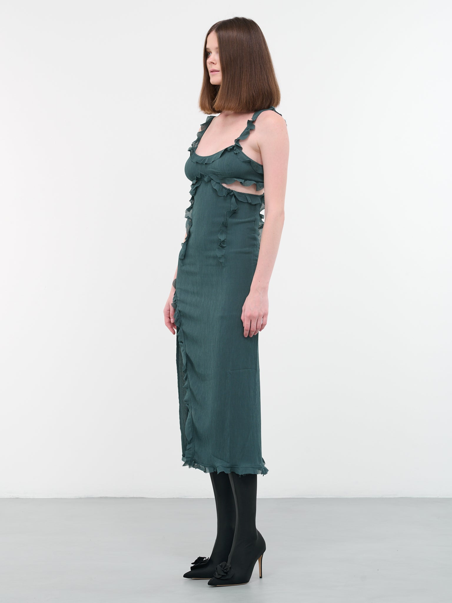 Ruffled Strap Dress - 2