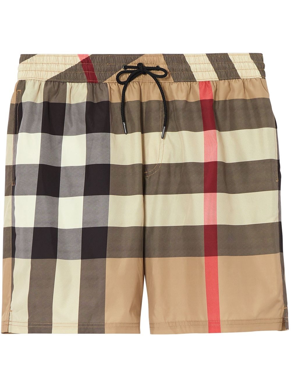 Check Drawcord Swim Shorts - 1