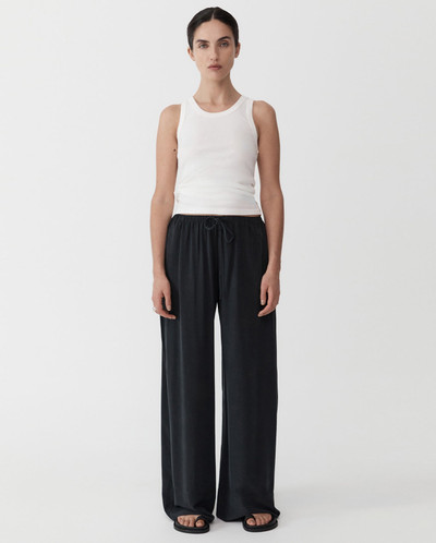 ST. AGNI Relaxed Silk Pants - Washed Black outlook