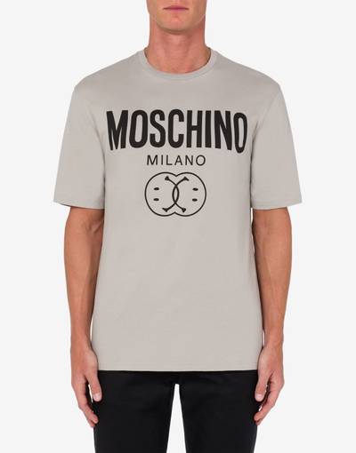 Moschino DOUBLE SMILEY® LOGO ORGANIC JERSEY T-SHIRT outlook