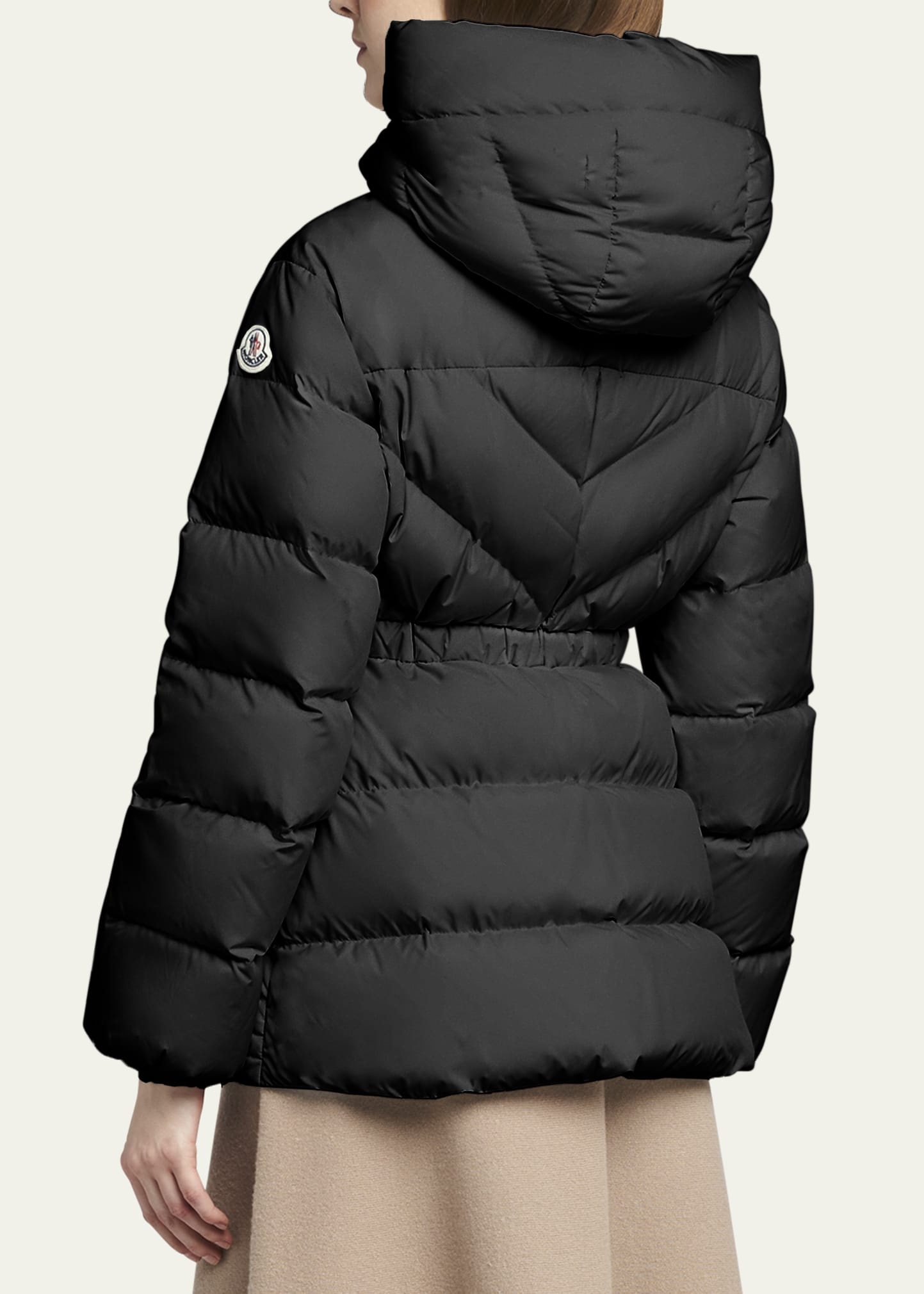 Moncler Brosse Belted Puffer Jacket bergdorfgoodman REVERSIBLE