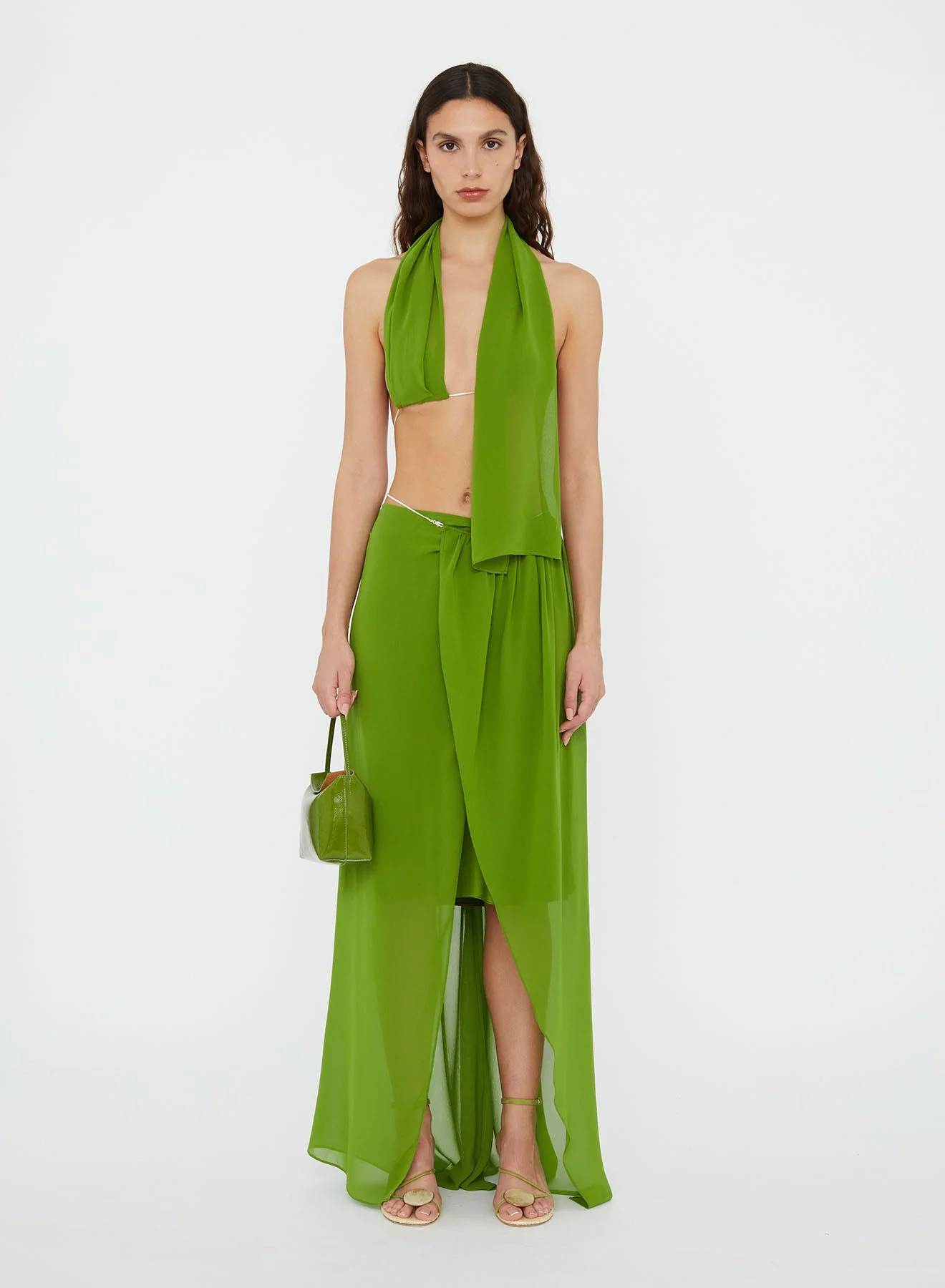 Silk Chain Sarong Skirt - 1