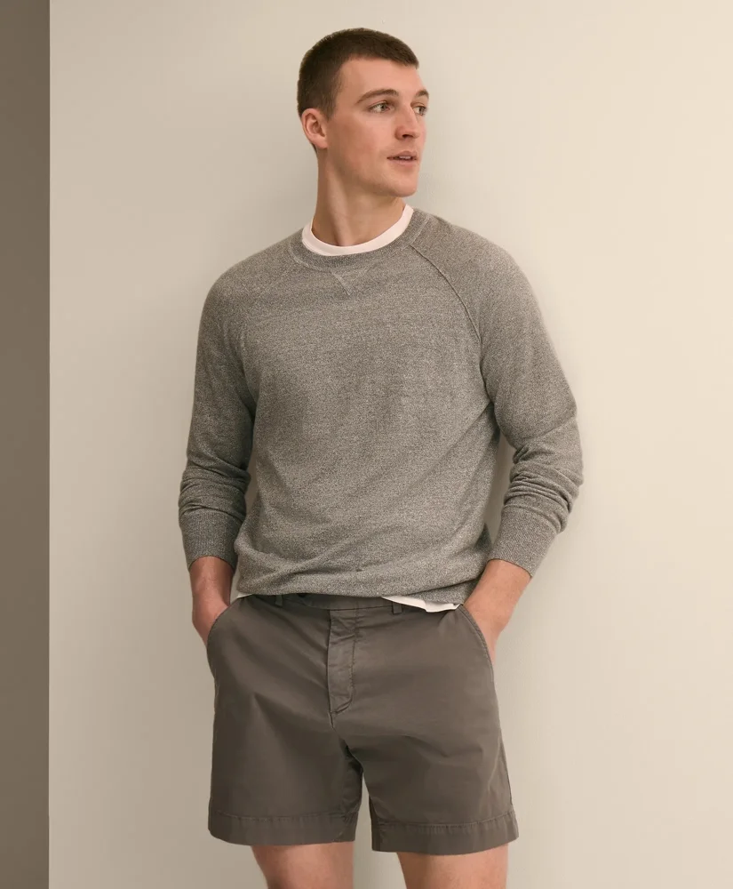 Linen-Cotton-Cashmere Sweatshirt Sweater - 1