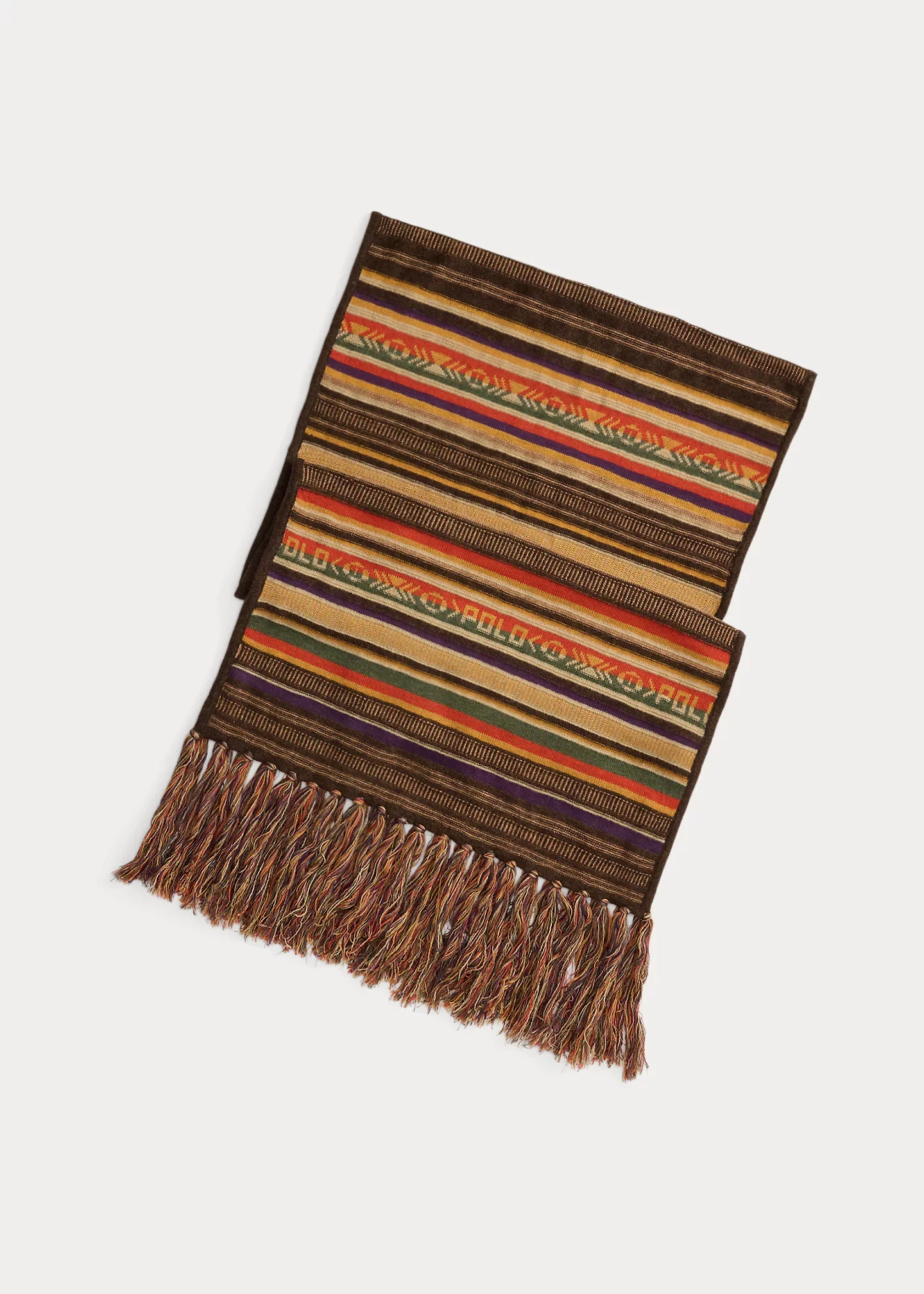 Textured-Stripe Wool-Blend Scarf - 1
