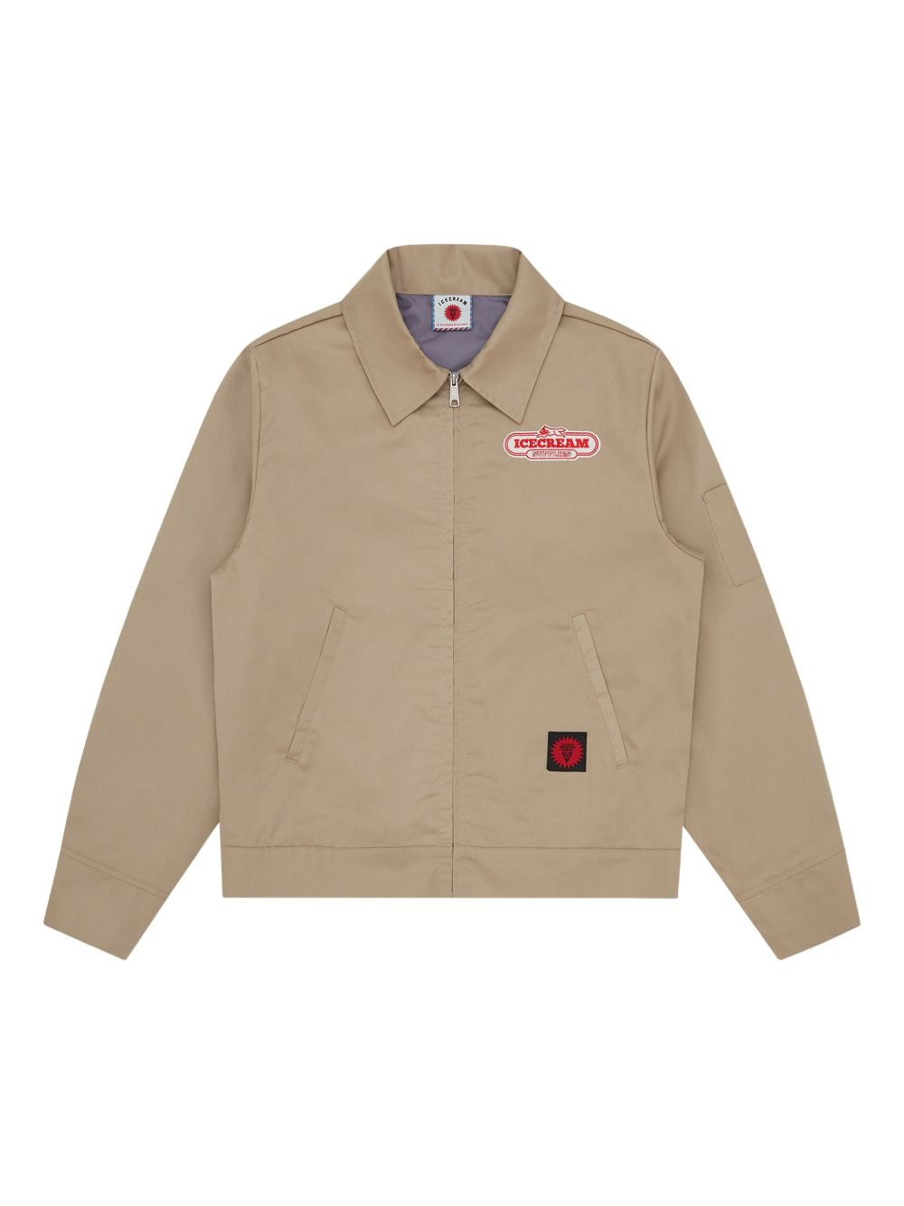 logo-patch zip-front jacket - 1