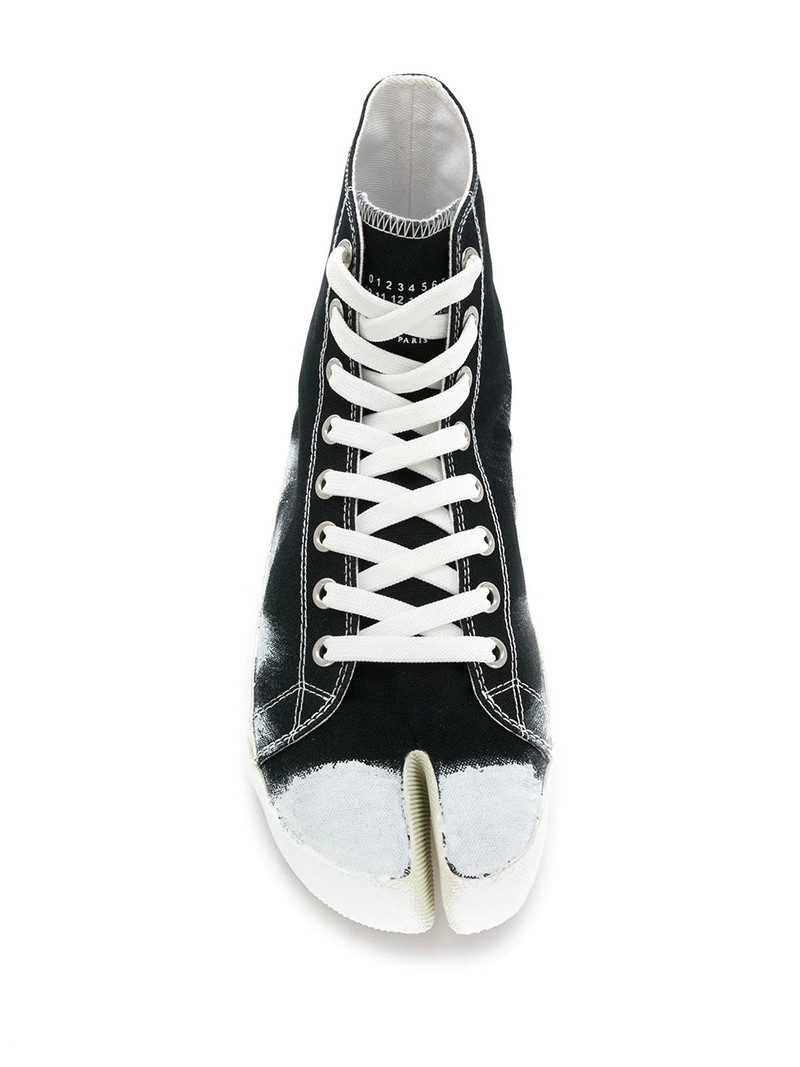 Tabi paint-detail high-top sneakers 4