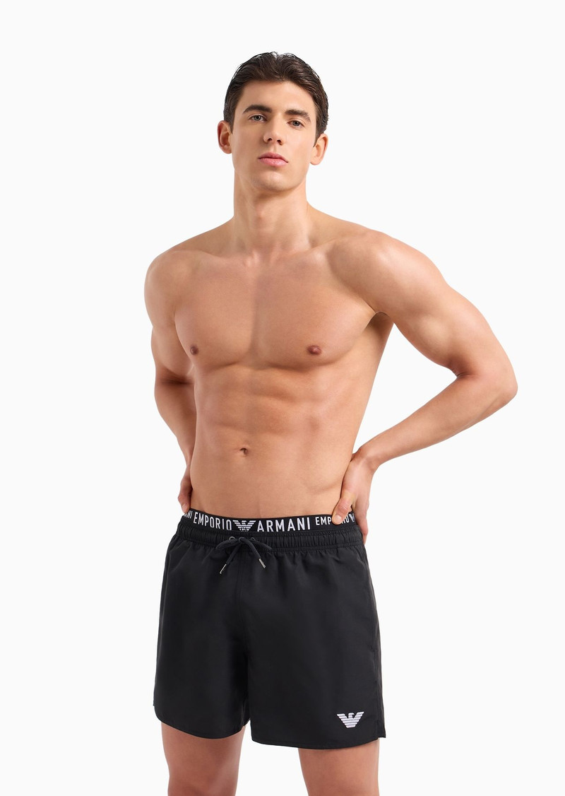 ASV recycled-fabric swim shorts with logoband 3
