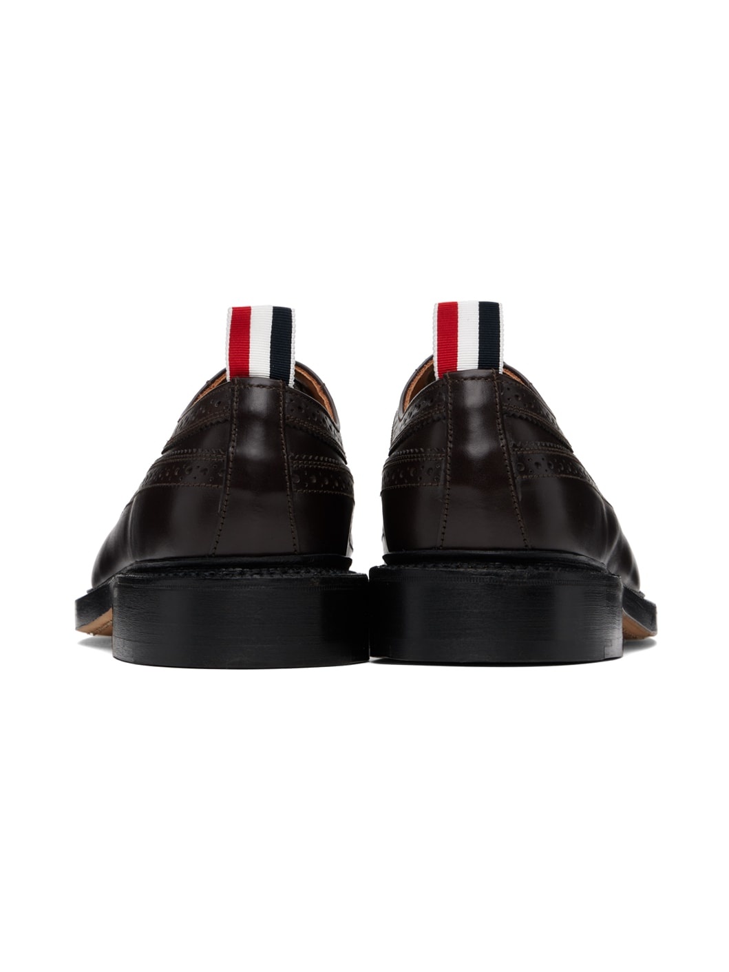 Brown Classic Longwing Calf Leather Derbys - 2