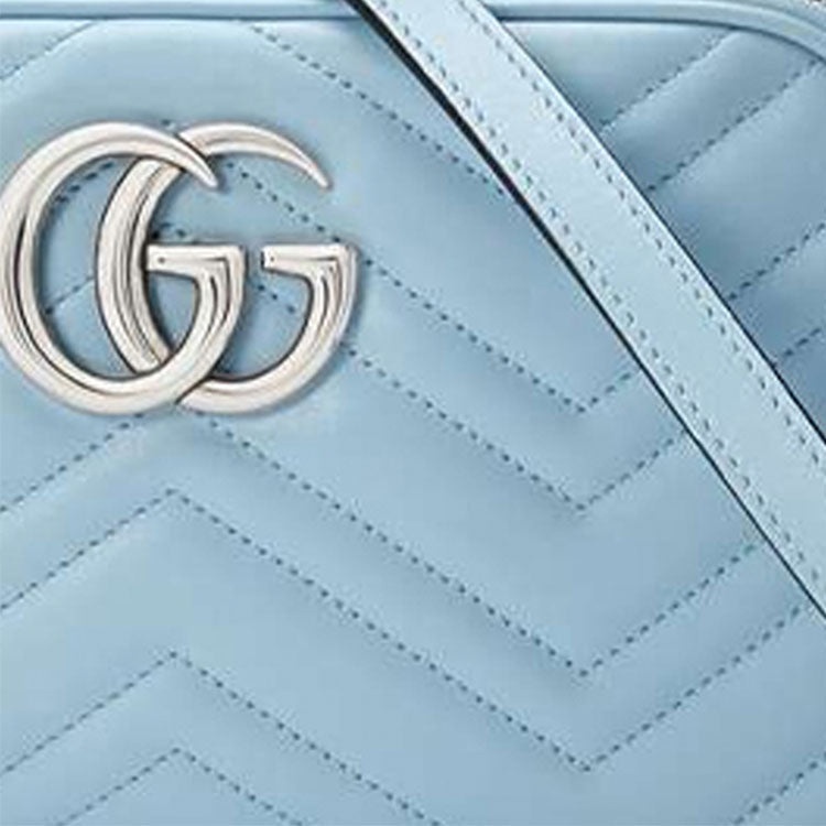 (WMNS) Gucci GG Marmont Series Bag Small-Size Blue 447632-DTD1Y-4928 - 9