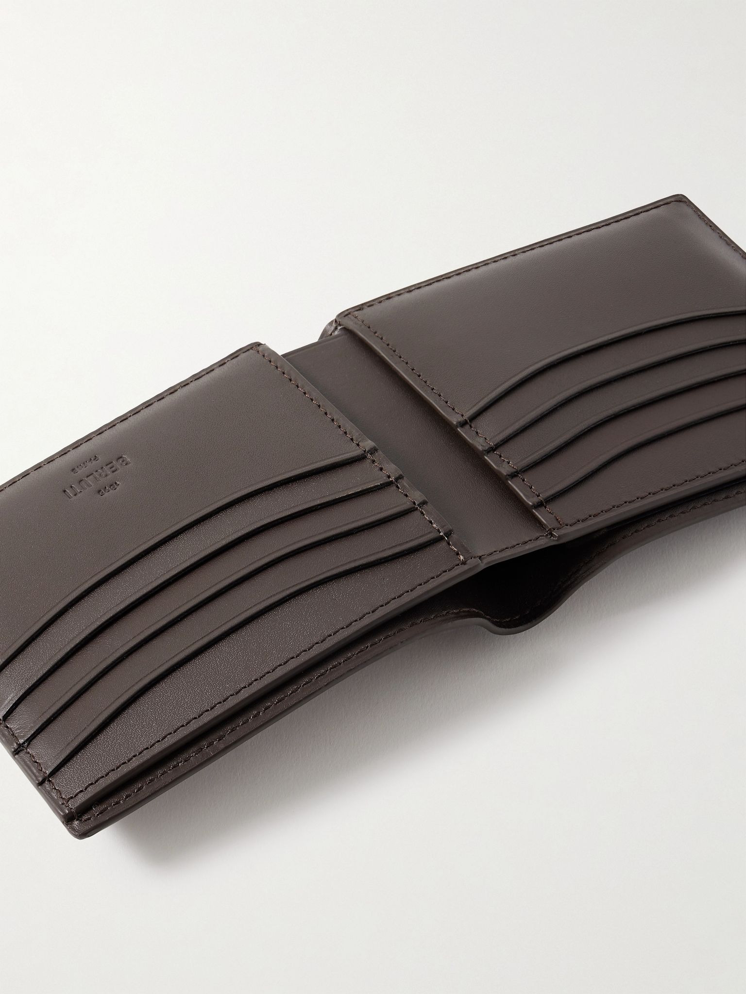 Makore Neo Scritto Venezia Leather Billfold Wallet Brown - 4