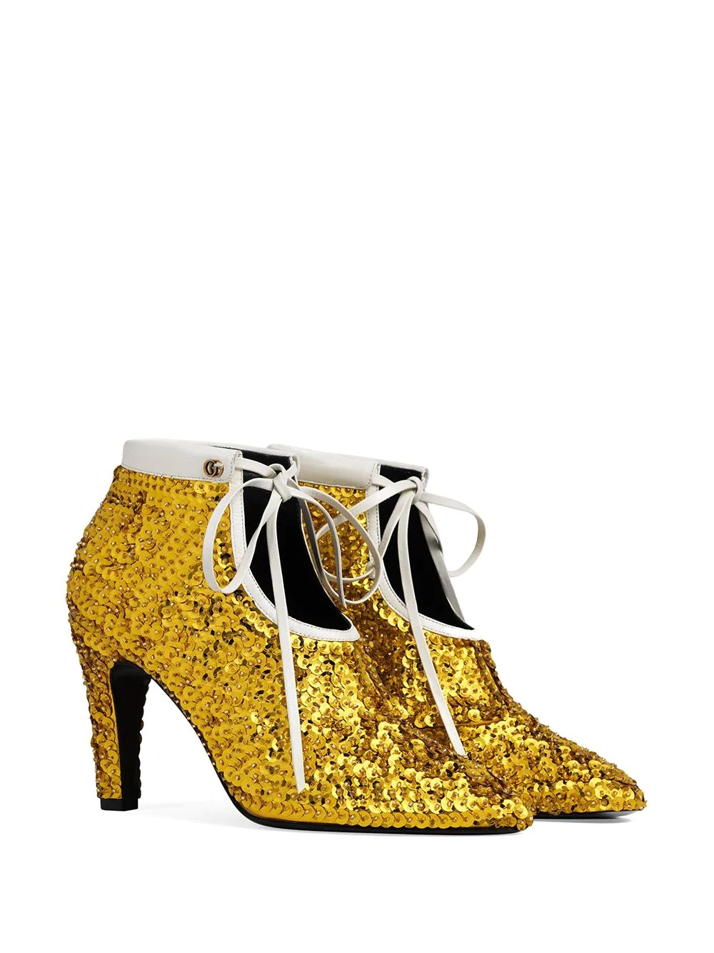 sequin-embellished ankle booties - 2