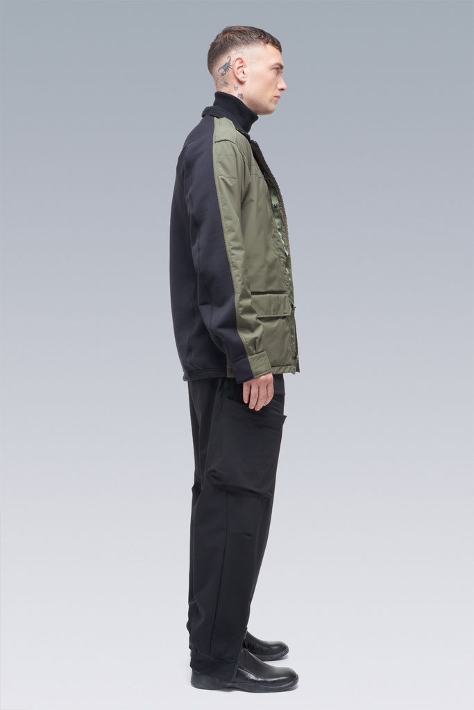 J3-HY Hybrid Construction Windstopper® Polartec® Alpha® / Powerstretch® Modular Jacket GREEN/BLACK - 4
