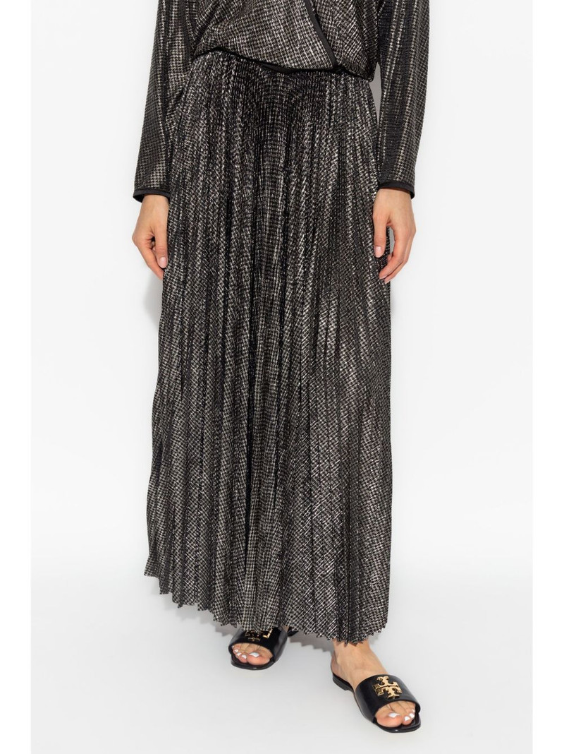 pleated houndstooth-print midi skirt 3