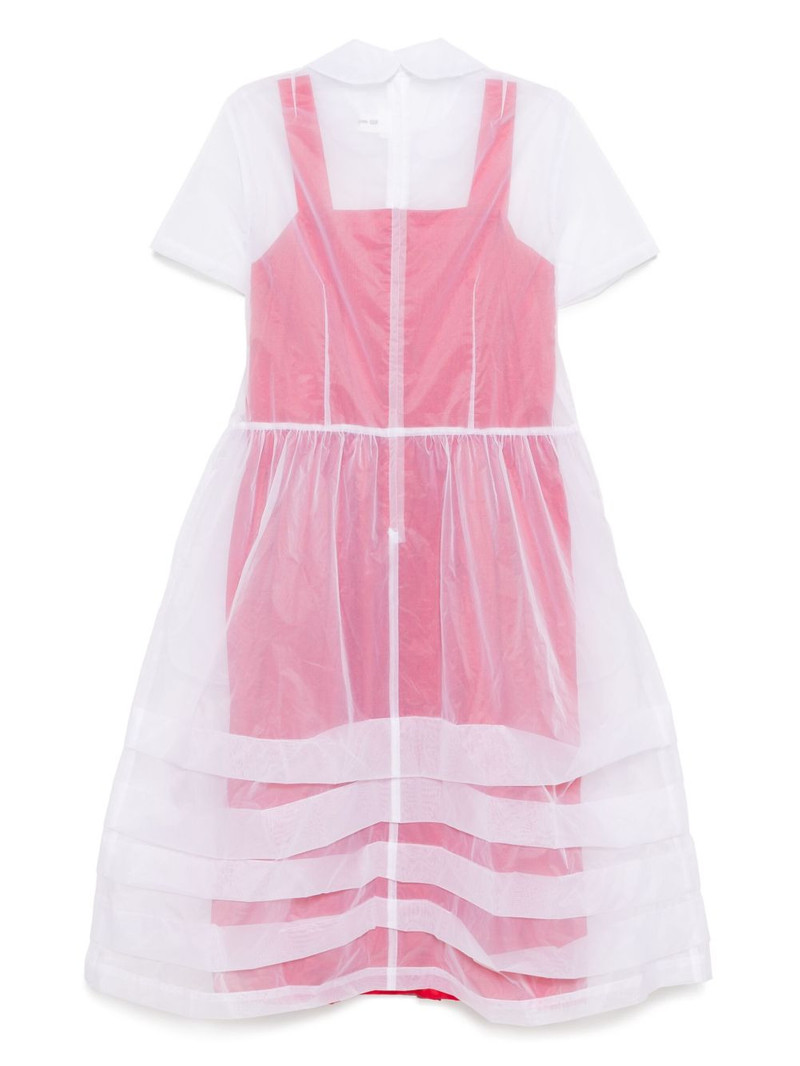 Comme des Garçons GIRL pleat-tuck overlay dress outlook