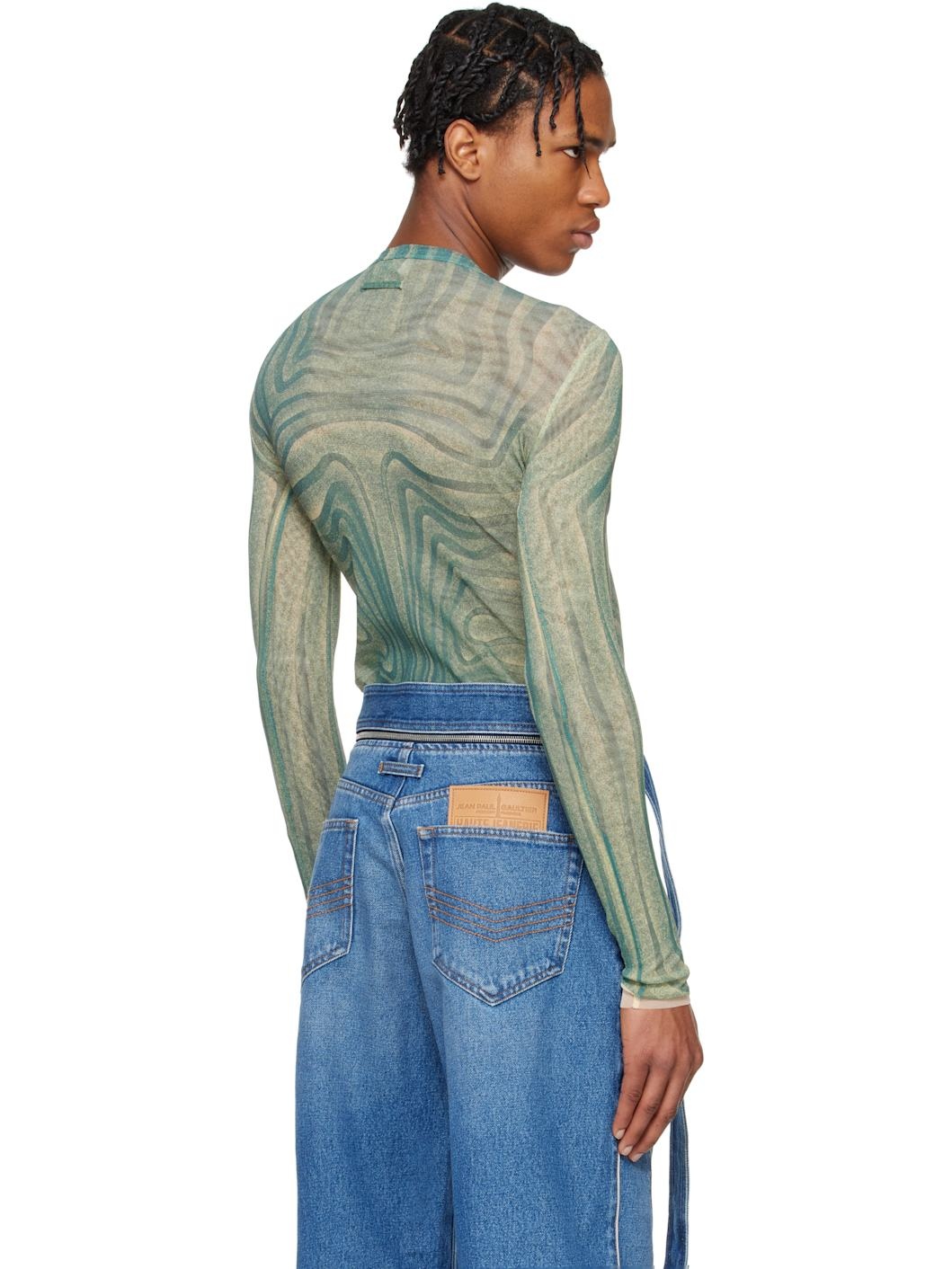 Blue 'The Spirale' T-shirt - 3