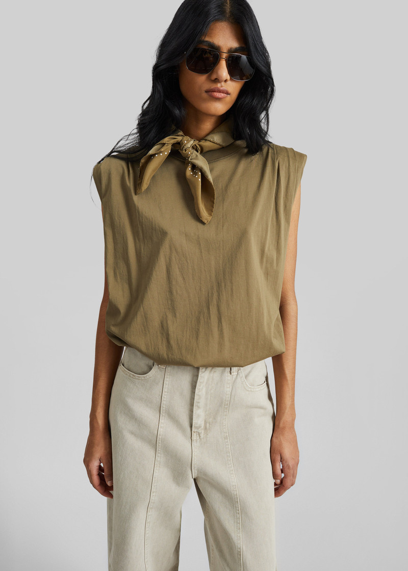 Alvor Padded Balloon Top - Olive 3