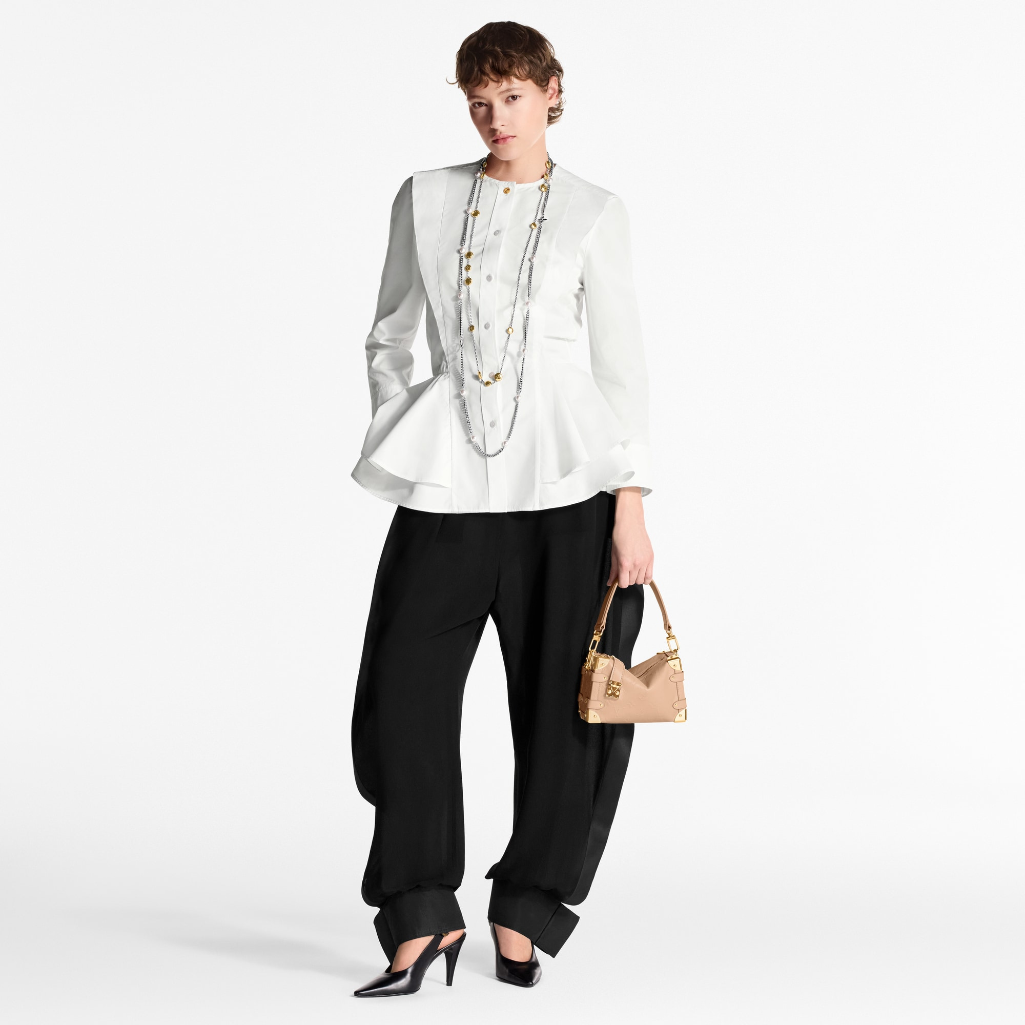 Poplin Peplum Blouse - 4