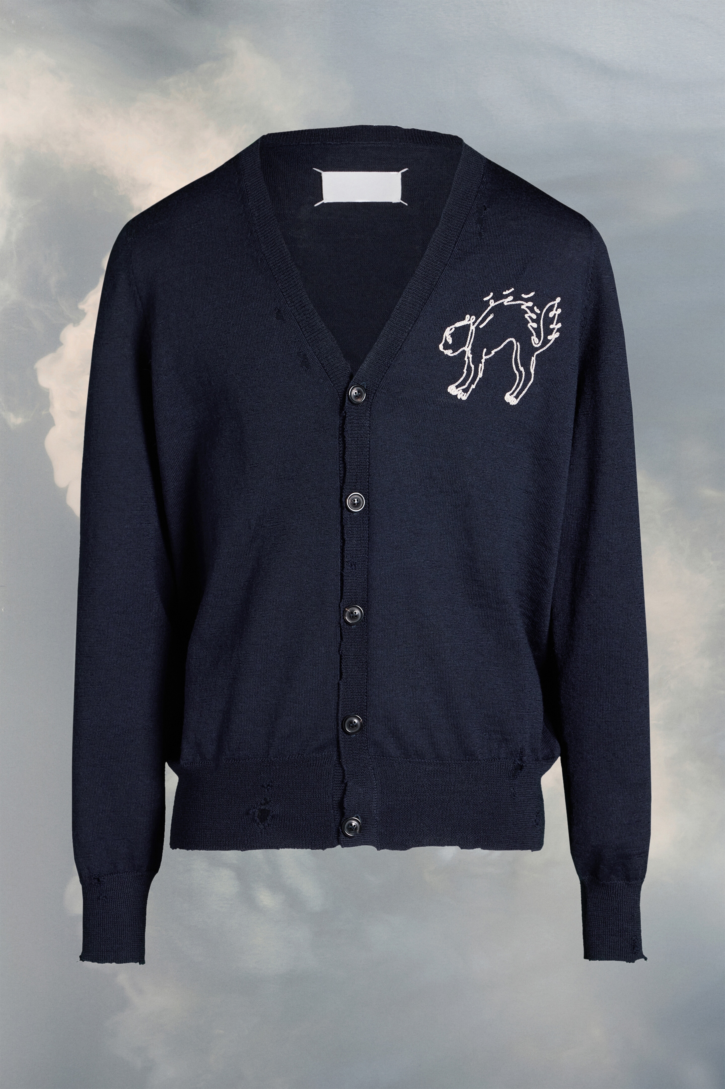 Embroidered wool cardigan - 2