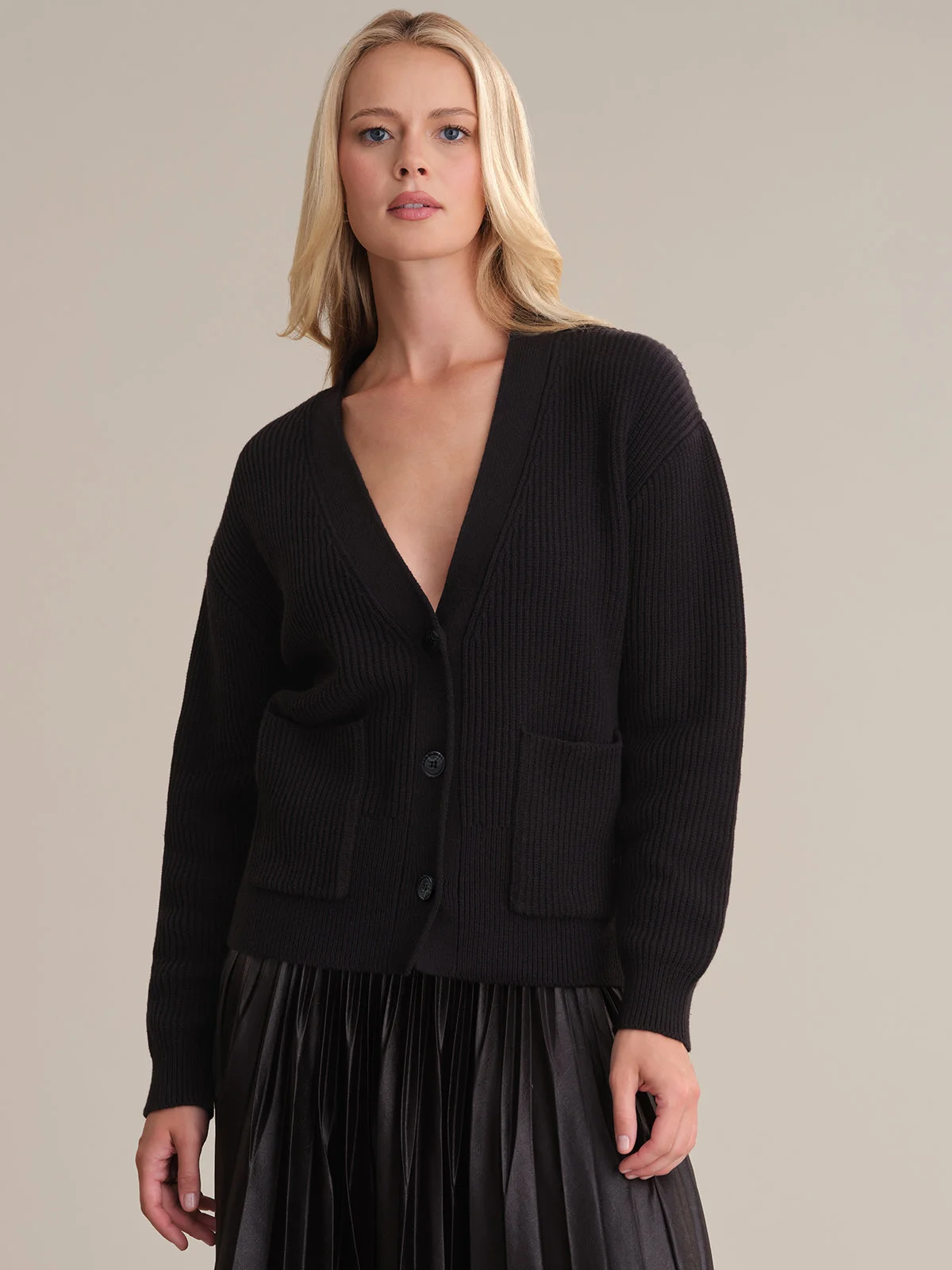 Abigail: V-Neck Cotton Cardigan - 1