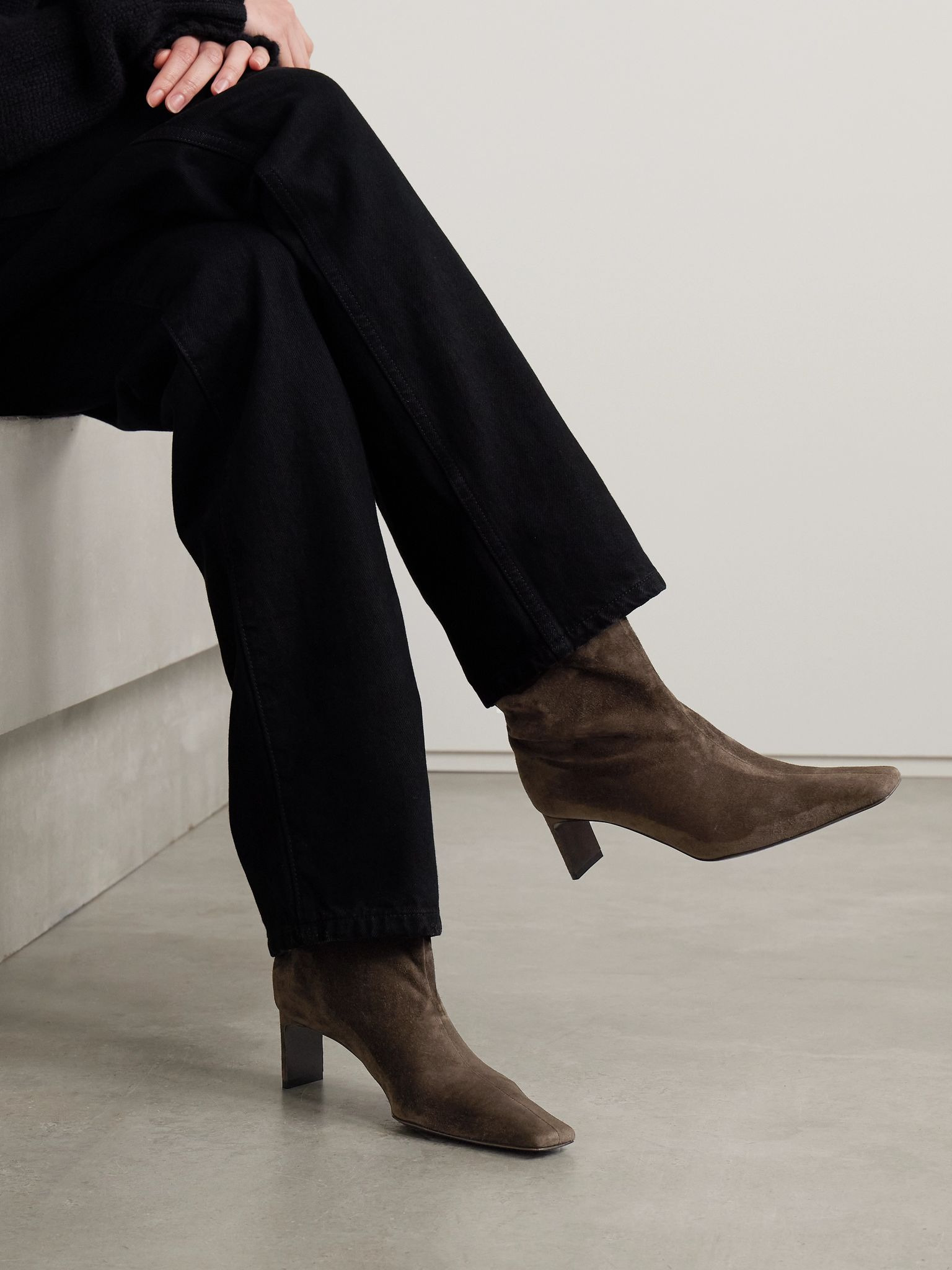 Ona suede ankle boots Chocolate - 2