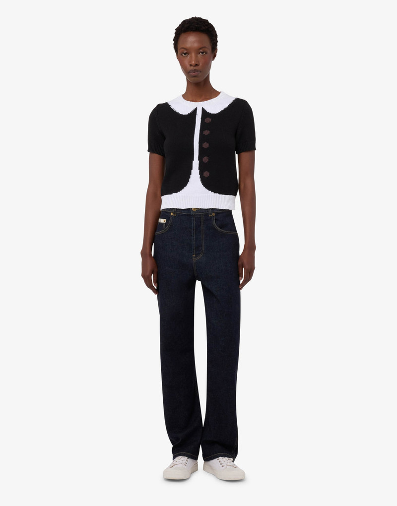 ORGANIC COTTON BLEND INTARSIA KNIT 3
