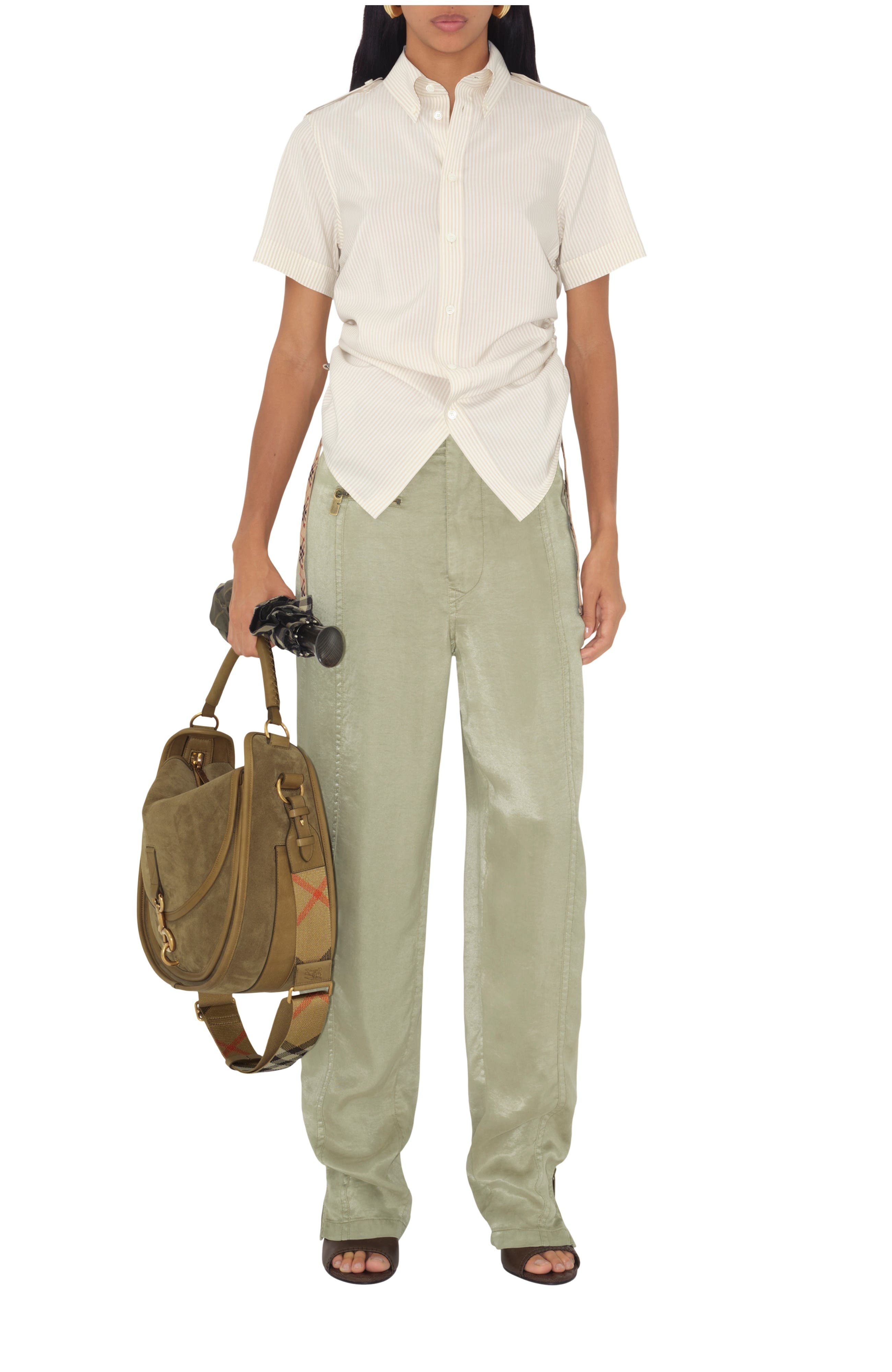 burberry Lyocell Tailored Trousers in Skylark at Nordstrom - 1