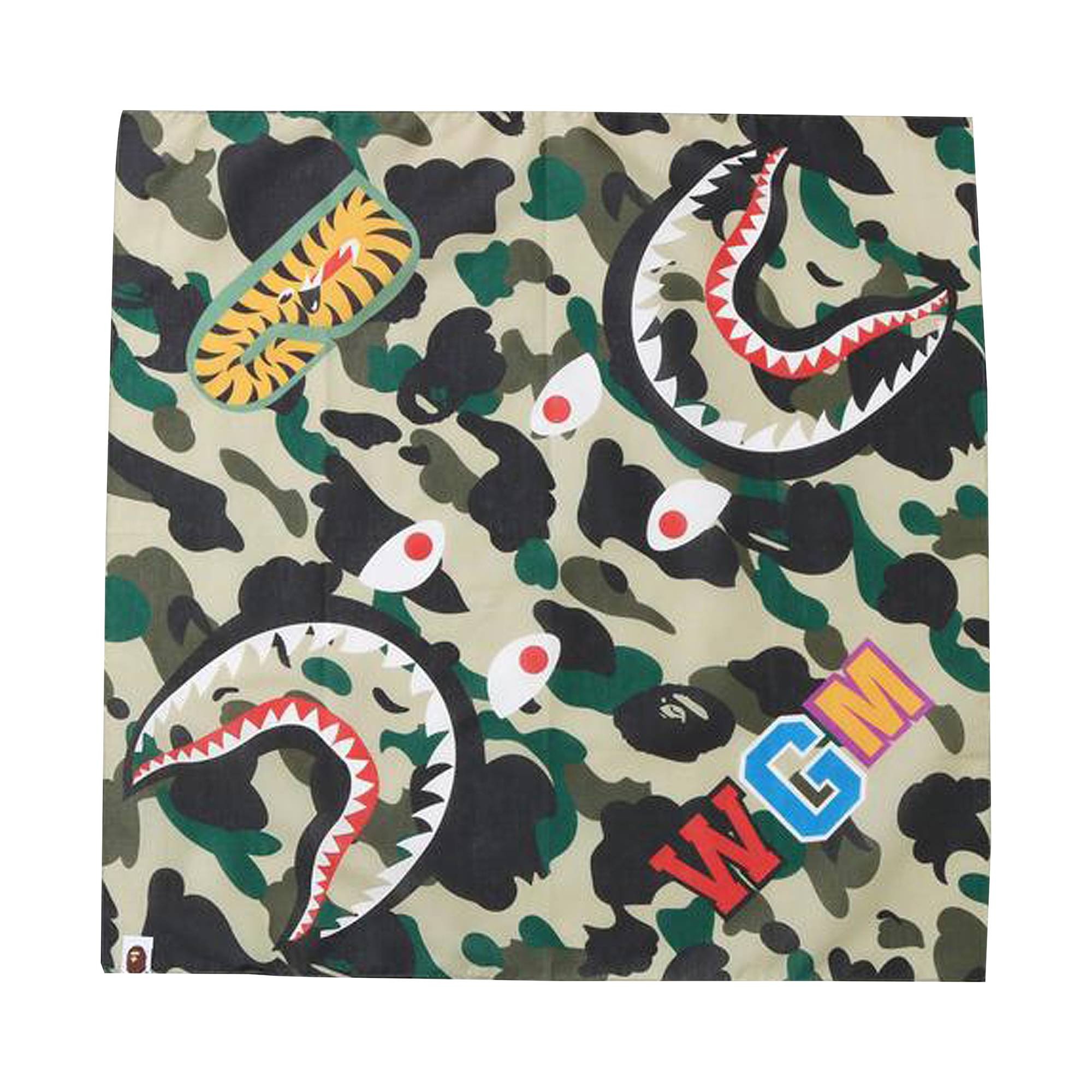 BAPE 1st Camo Shark Bandana 'Yellow' - 1