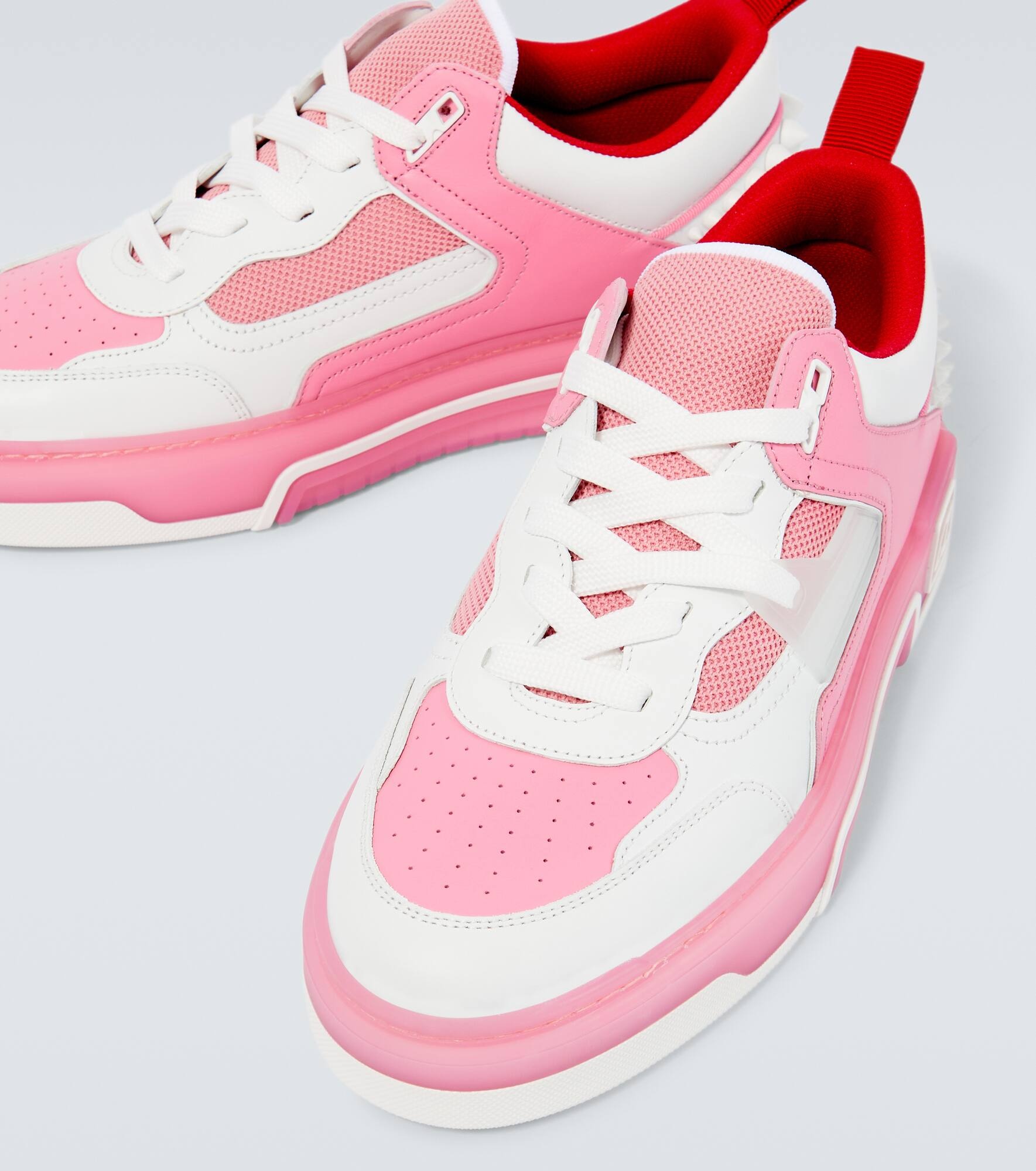 Astroloubi leather-trimmed sneakers - 3